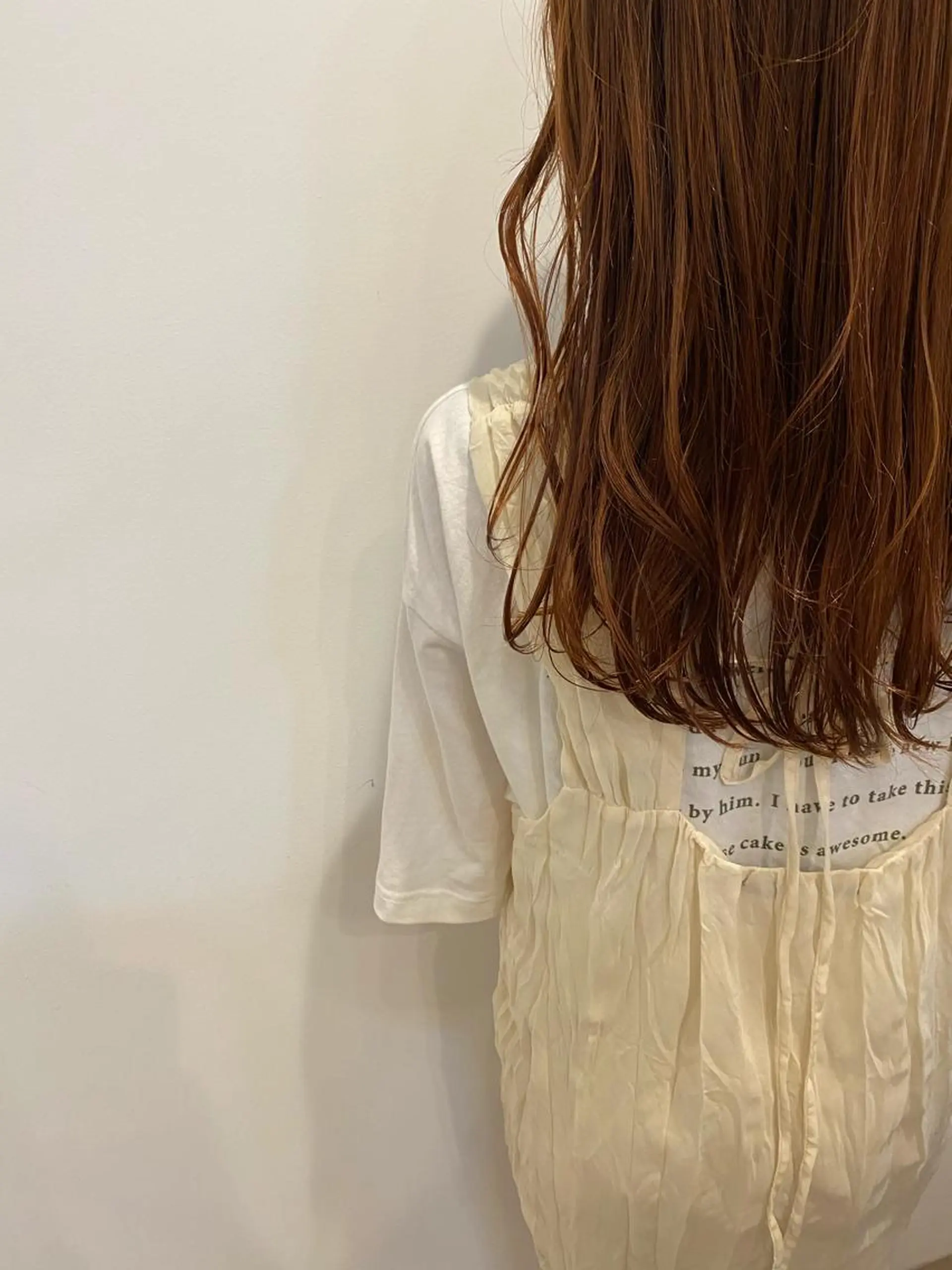 ロング カラー ベージュカラー テラコッタ 髪質改善ストレート/ 東徳嶺 みくのヘアスタイル