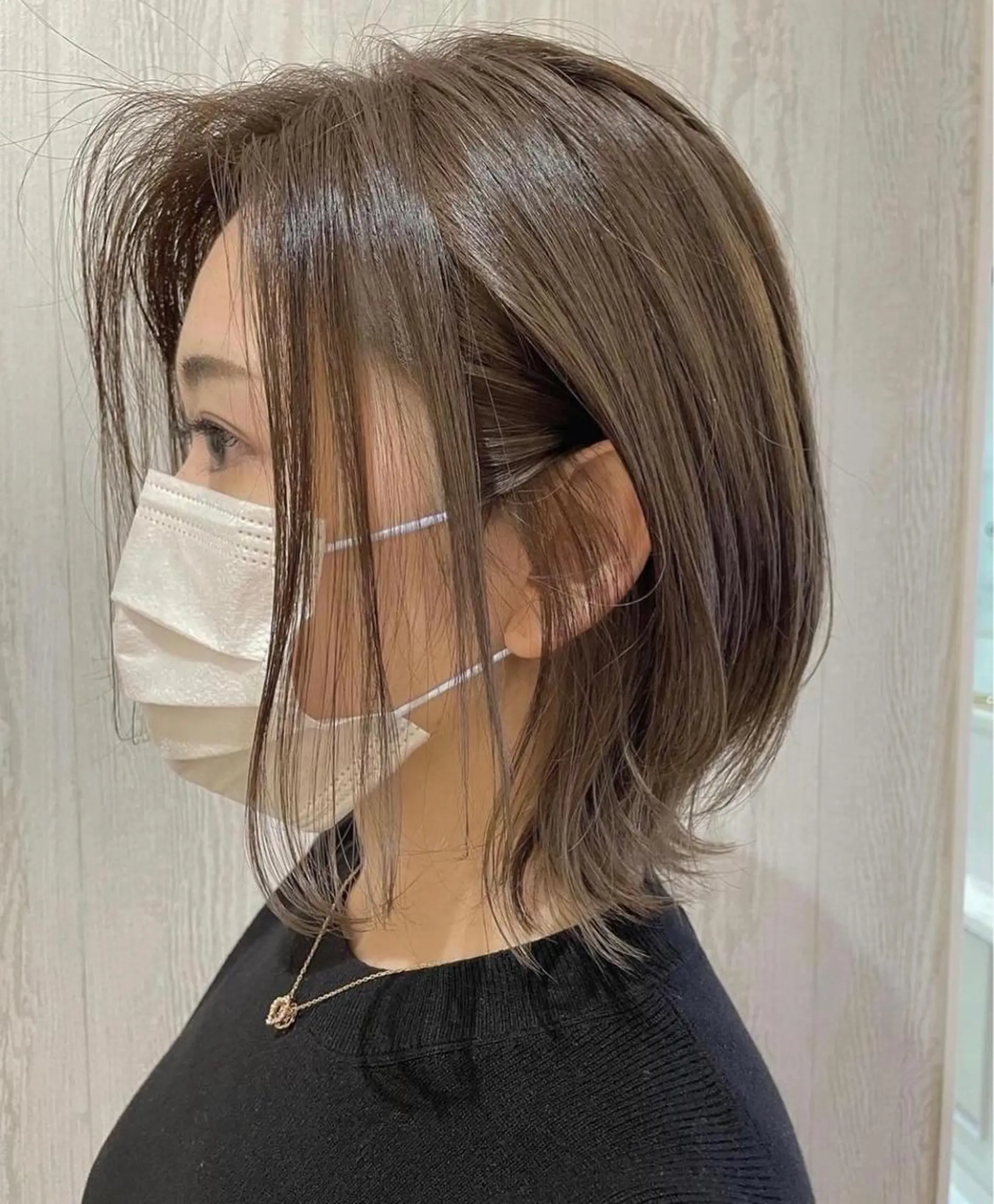 ショート カラー ボブレイヤー アッシュ ベージュカラー ケアカラー 透明感カラー カット ヘアカラー トリートメント 河合秀明/ショート /ボブ/レイヤーのヘアスタイル