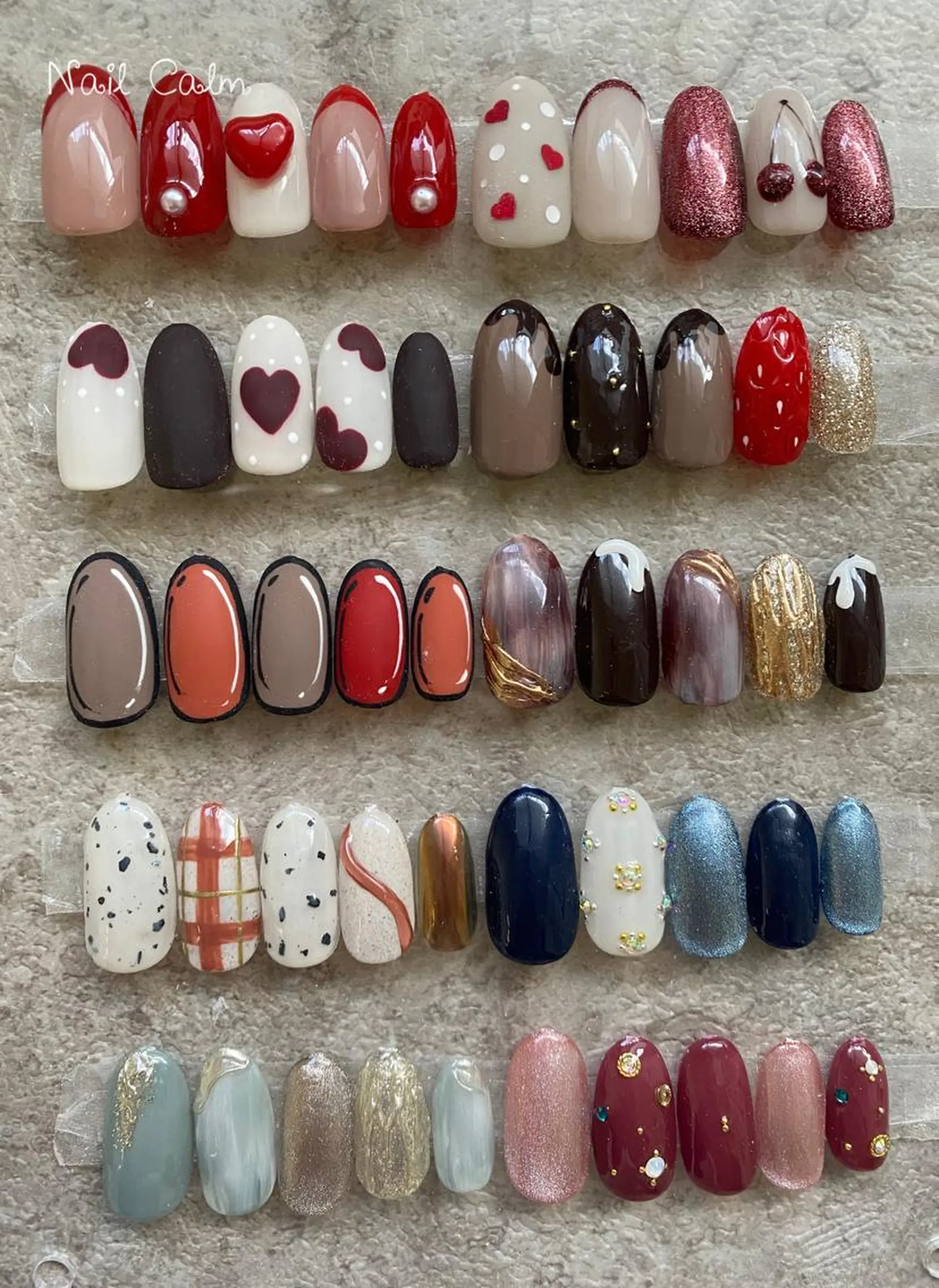 ネイル アートネイル バレンタイン ハンドネイル Nail Calm所属・プライベートサロン Calmのネイルデザイン