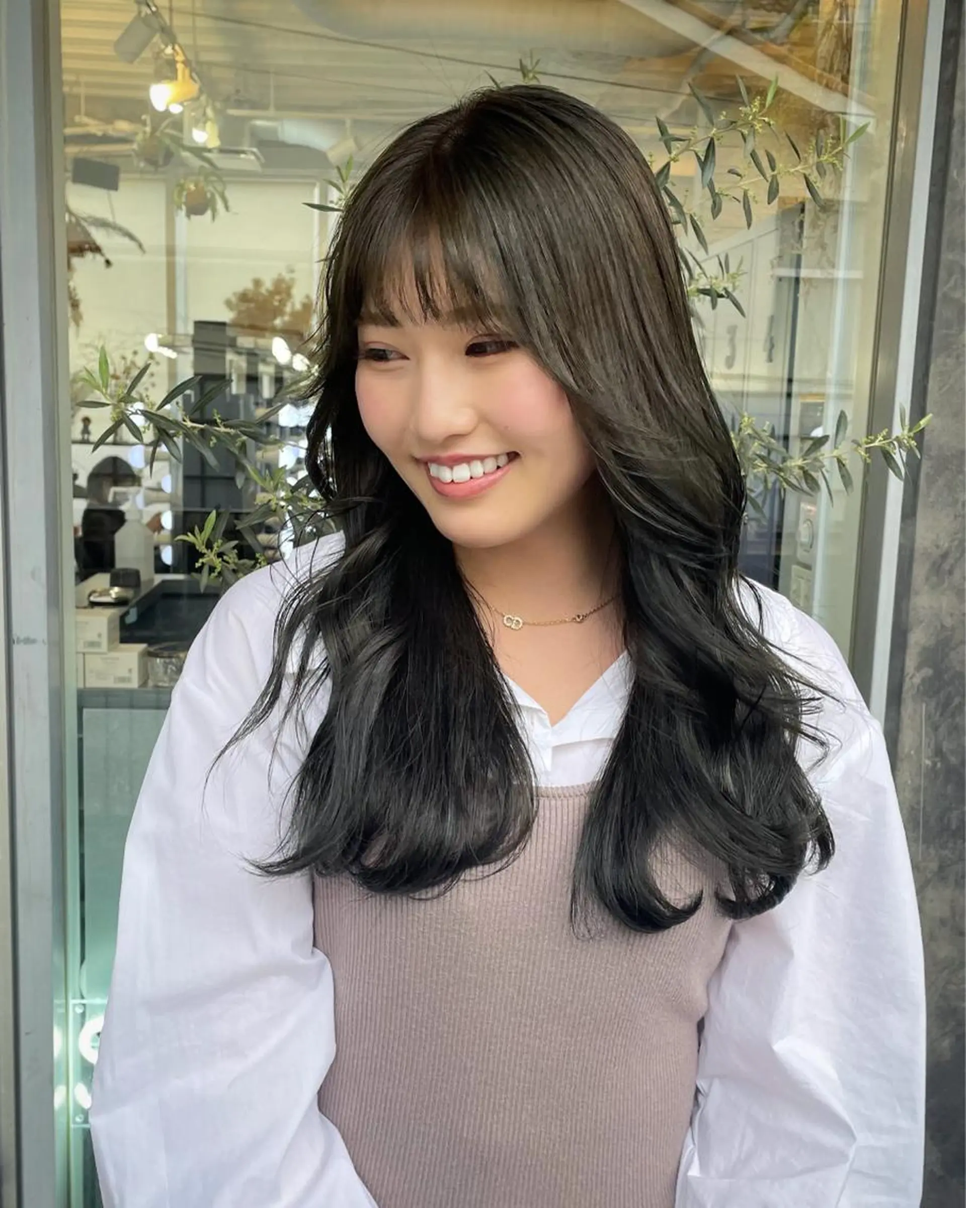 ロング カラー ヘアアレンジ メンズ ベージュカラー オリーブベージュ ヘアカラー 💐ナチュラルヘア Kroda💐のヘアスタイル