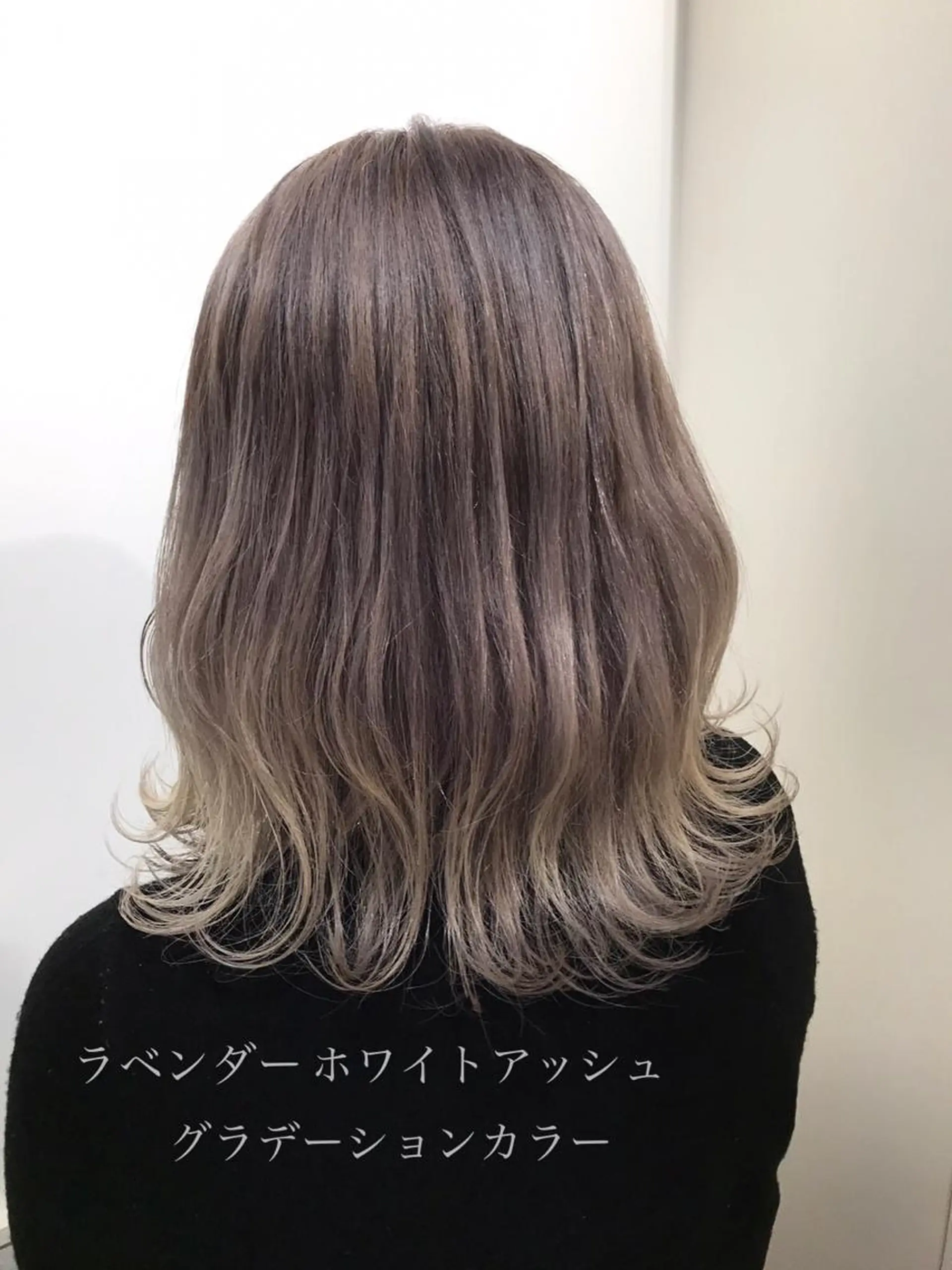 ミディアム カラー アッシュ ブリーチ ラベンダーカラー ラベンダーグレー ホワイトアッシュ 清水　ちひろ ✄トップスタイリストのヘアスタイル