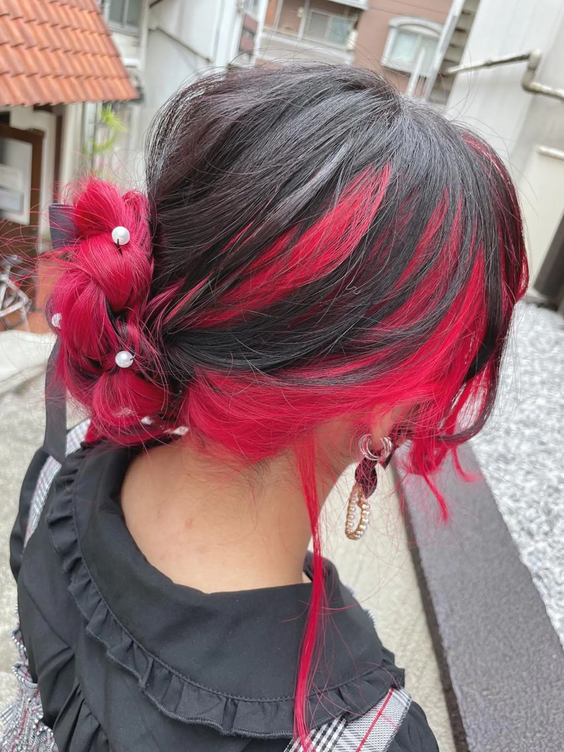 ヘアアレンジ ローシニヨン ヘアセット🎀耳つぼ 👂💎MONAMIのヘアスタイル