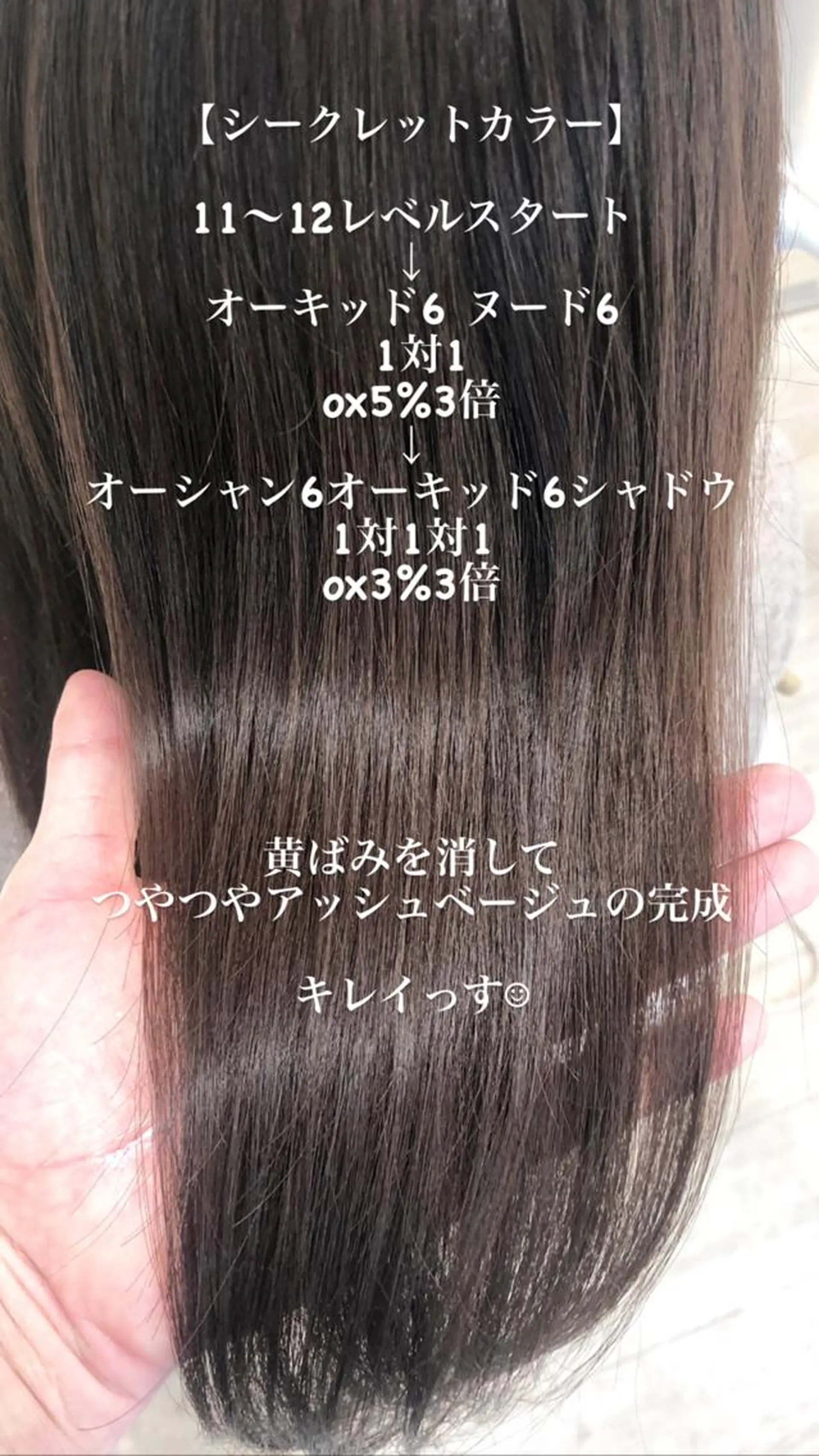 セミロング アッシュ ブリーチ/髪質改善 NYNY大久保のヘアスタイル