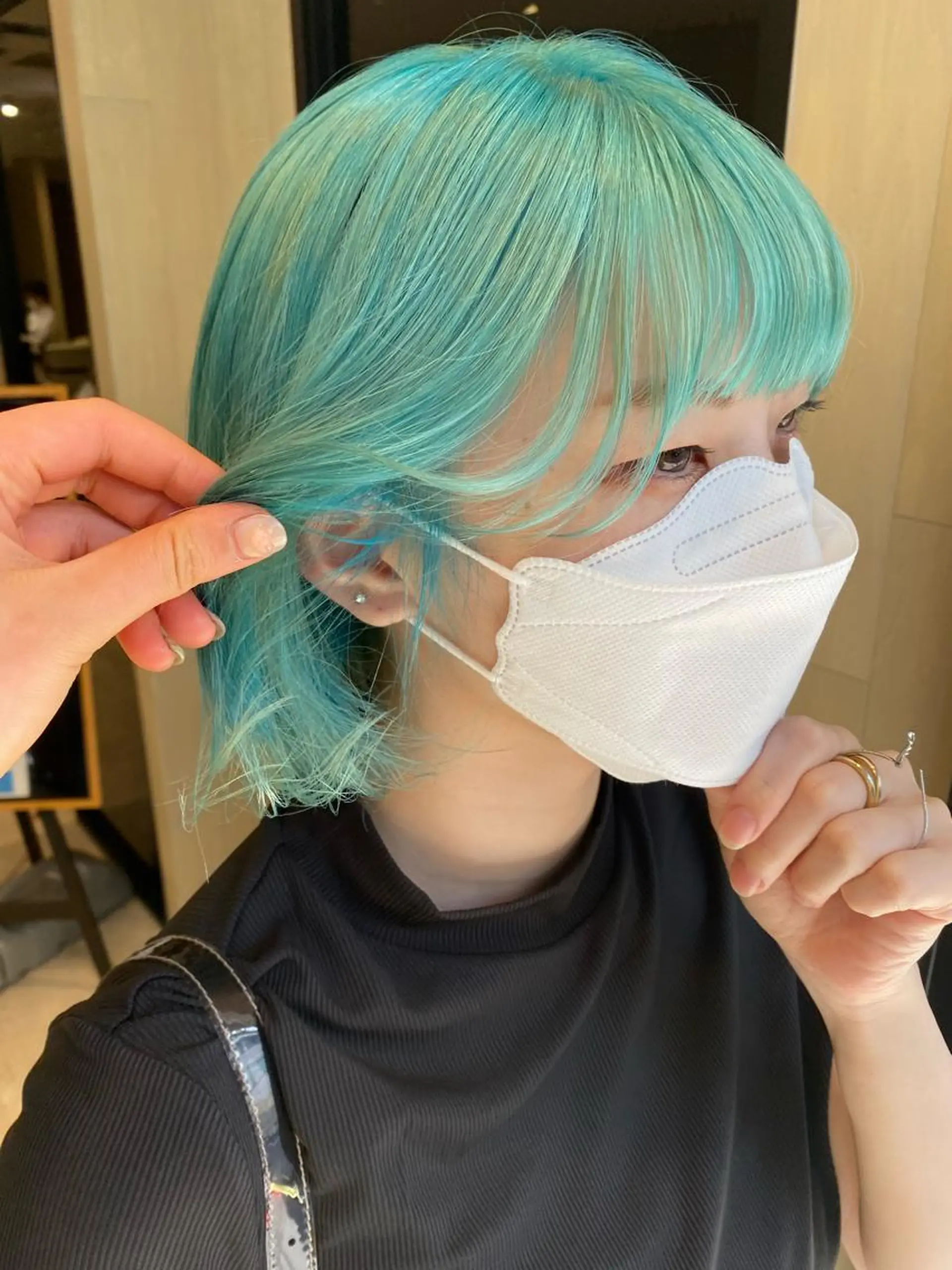 ショート カラー ヘアアレンジ ブリーチ ヘアカラー トリートメント 🌙レイヤー,韓国 ヘア🌙harukaのヘアスタイル