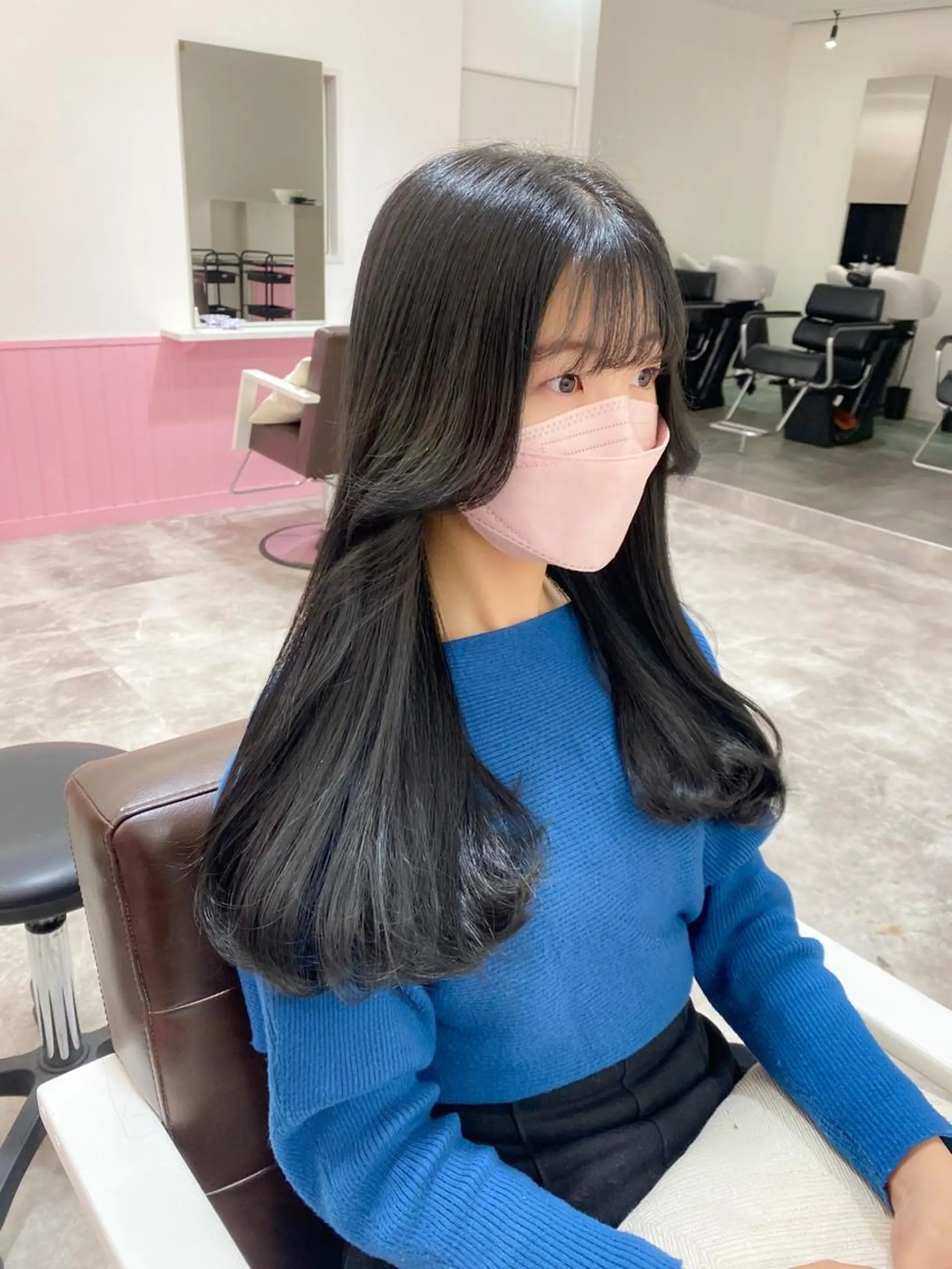 ロング カット ヘアカラー トリートメント 髪質改善韓国レイヤー SHIORI🦋のヘアスタイル