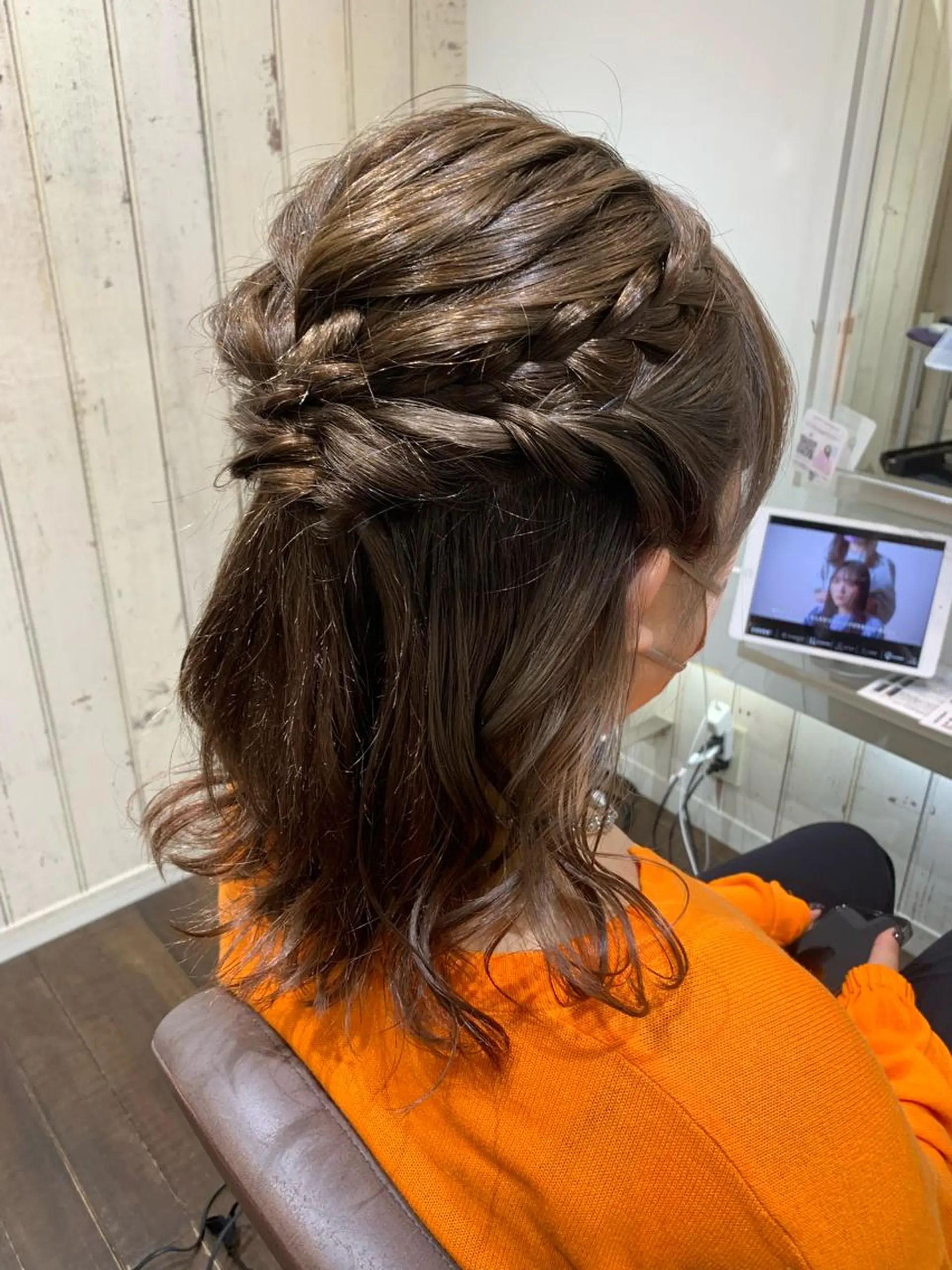 ミディアム ヘアアレンジ ヘアセット GO TODAY シェアサロン 銀座Arc店所属・デジタルパーマ🫧 韓国風ヘア🫧サクラのヘアスタイル