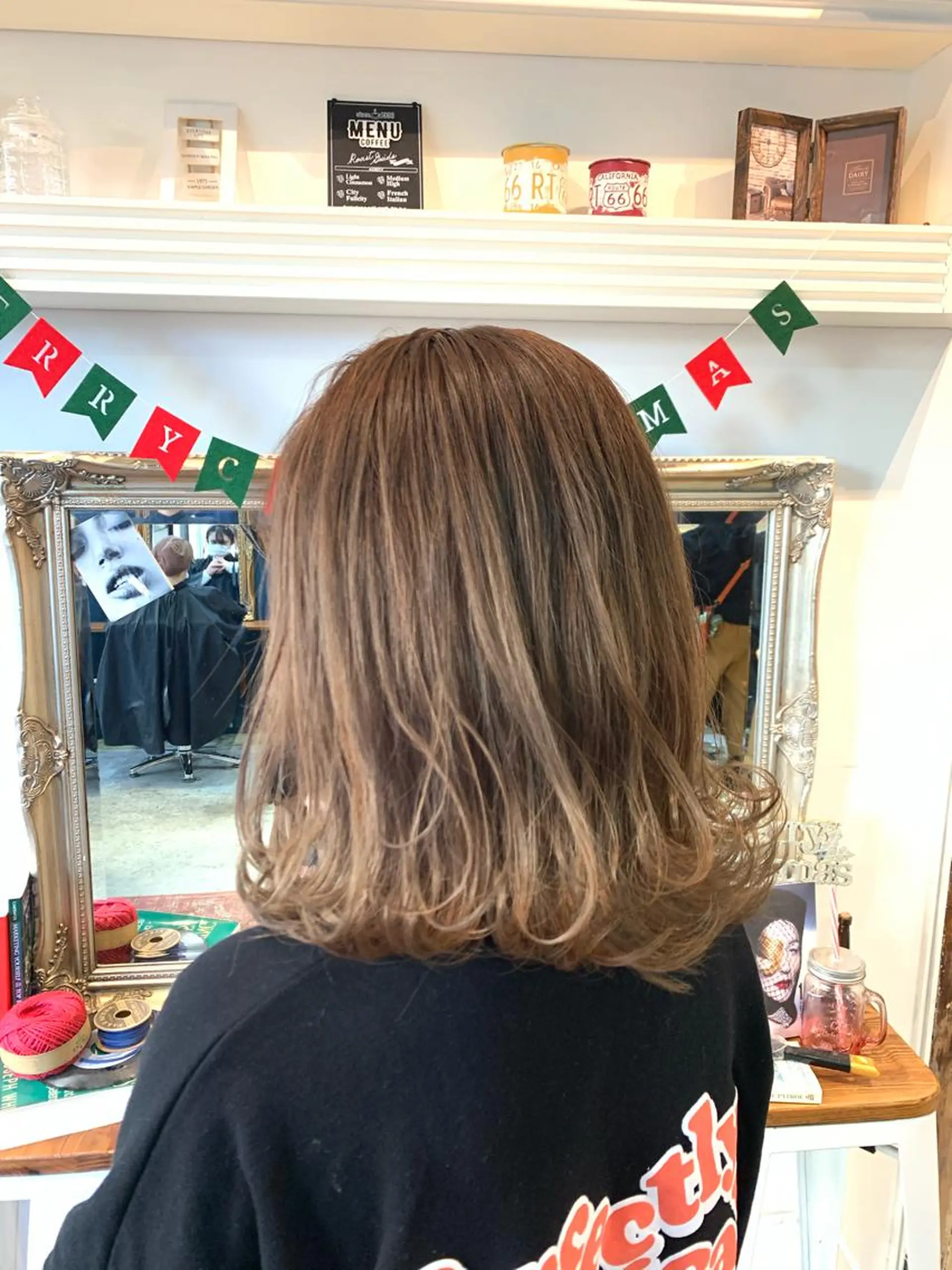 ミディアム ヘアカラー トリートメント ヘッドスパ ヘアセット 大宮/山口 竣也のヘアスタイル