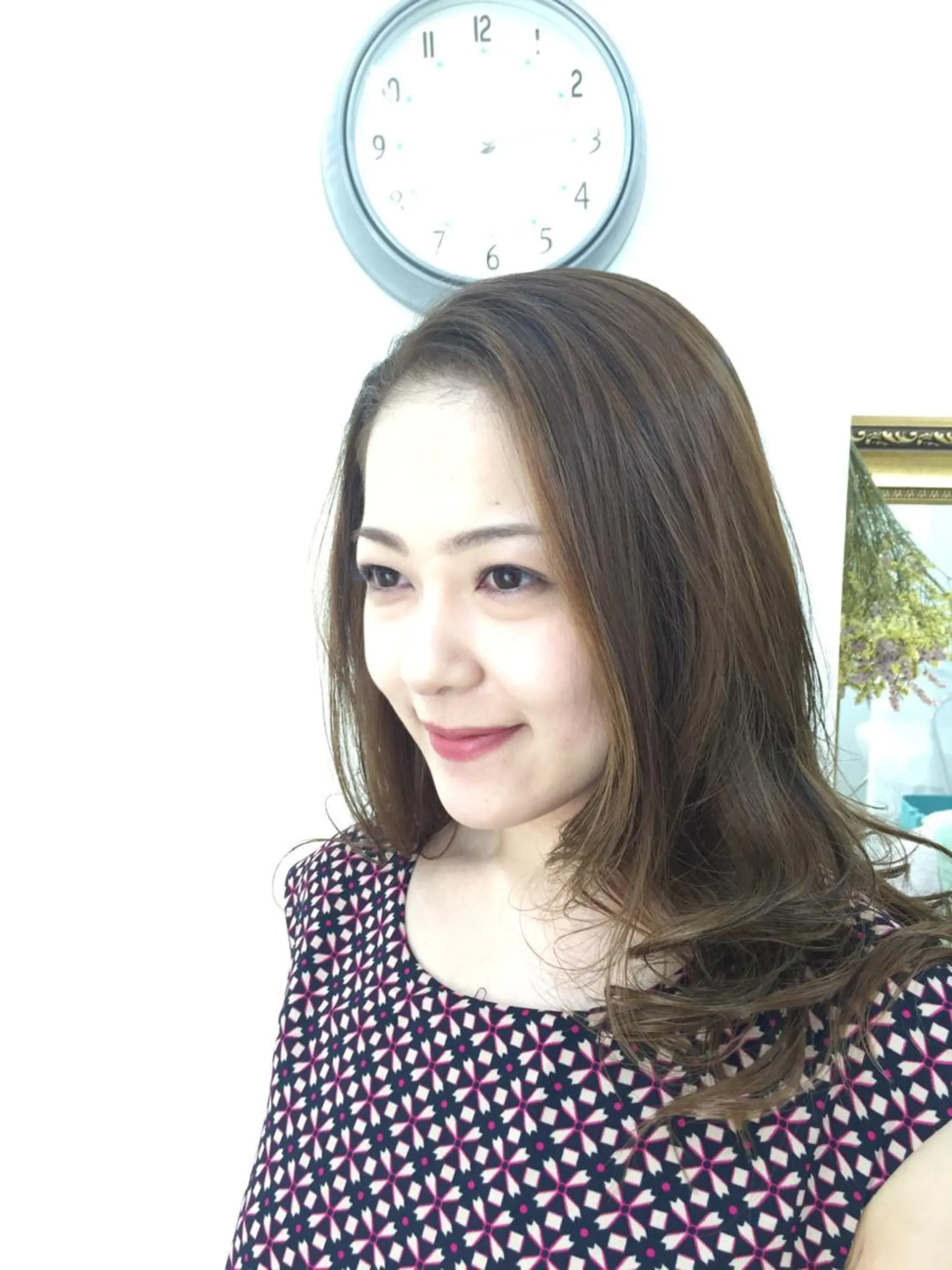 セミロング カット 縮毛矯正 トリートメント ajuga所属・hama yukiのヘアスタイル