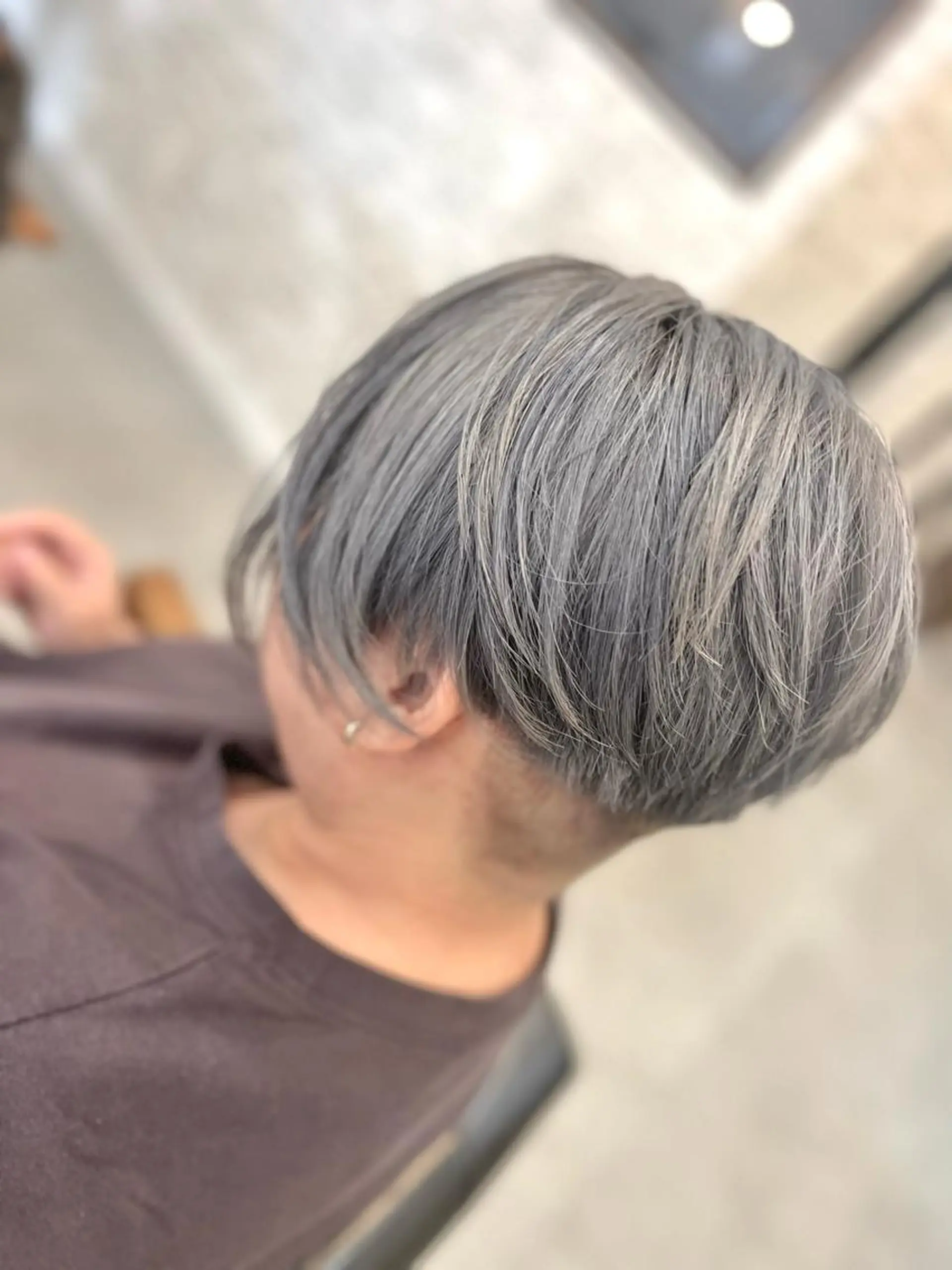 ショート カラー ブリーチ グレージュ ショートヘア ヘアカラー Style Tのヘアスタイル