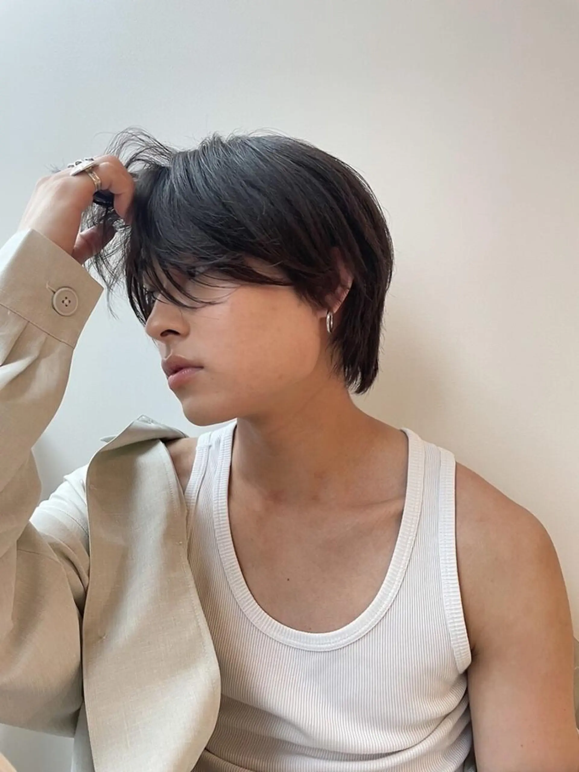 セミロング メンズ ヘアケア特化型サロン newi 梅田のヘアスタイル