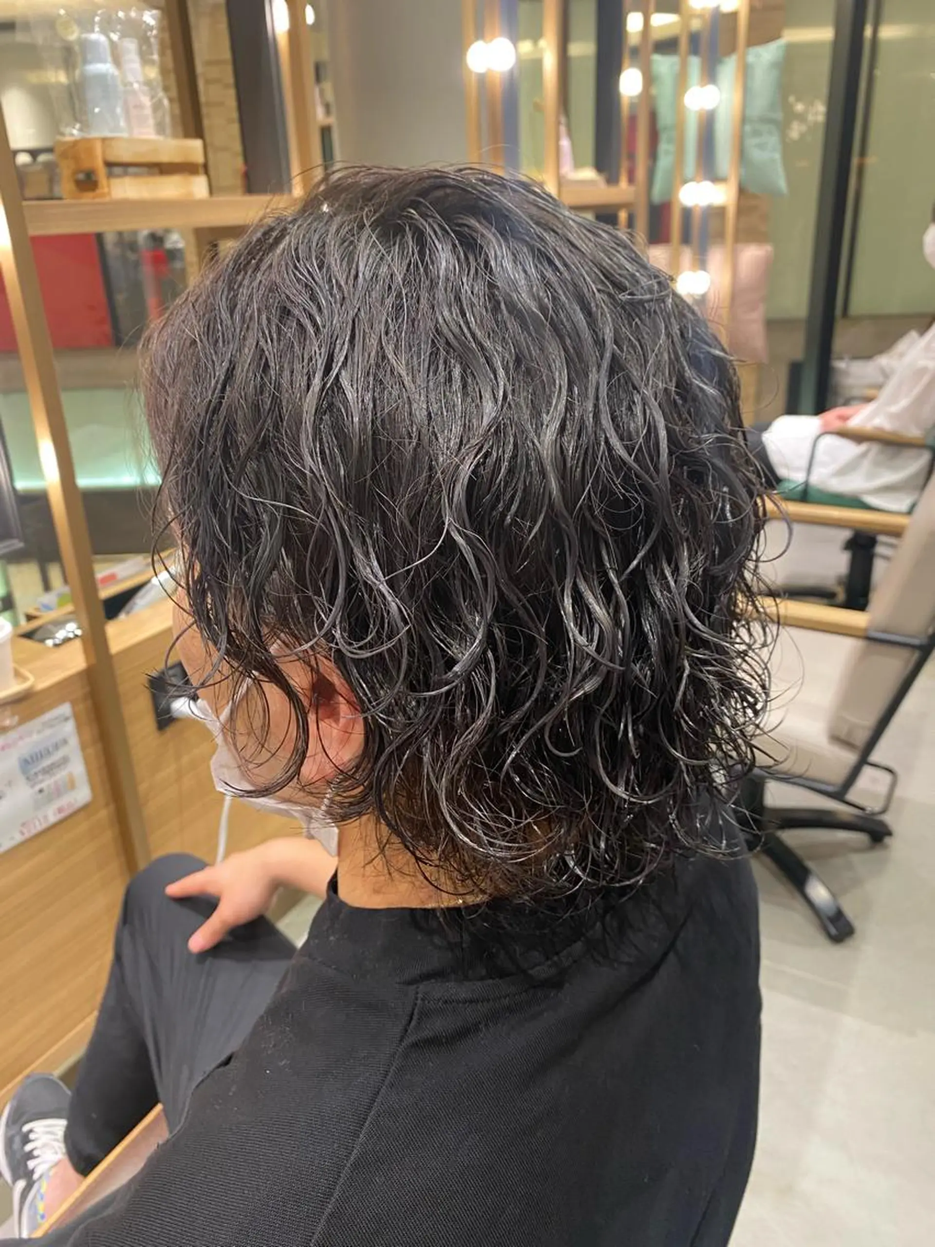ロング カラー パーマ メンズ カット パーマ ヘッドスパ unopulir 茶屋町店所属・unopulir 景山 凌のヘアスタイル