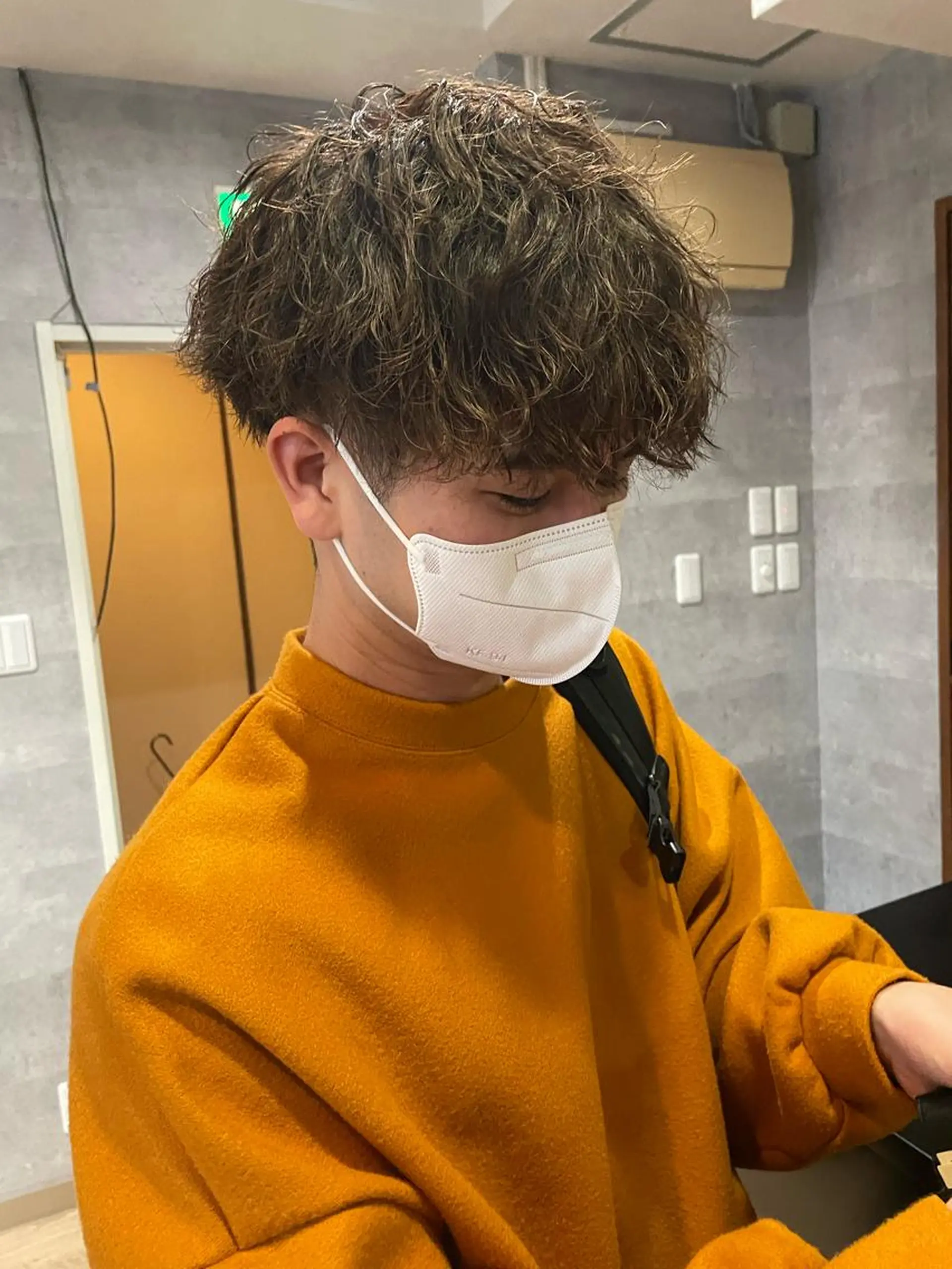 パーマ メンズ マッシュ カット パーマ トリートメント 月200名以上担当 六甲徒歩30秒のヘアスタイル