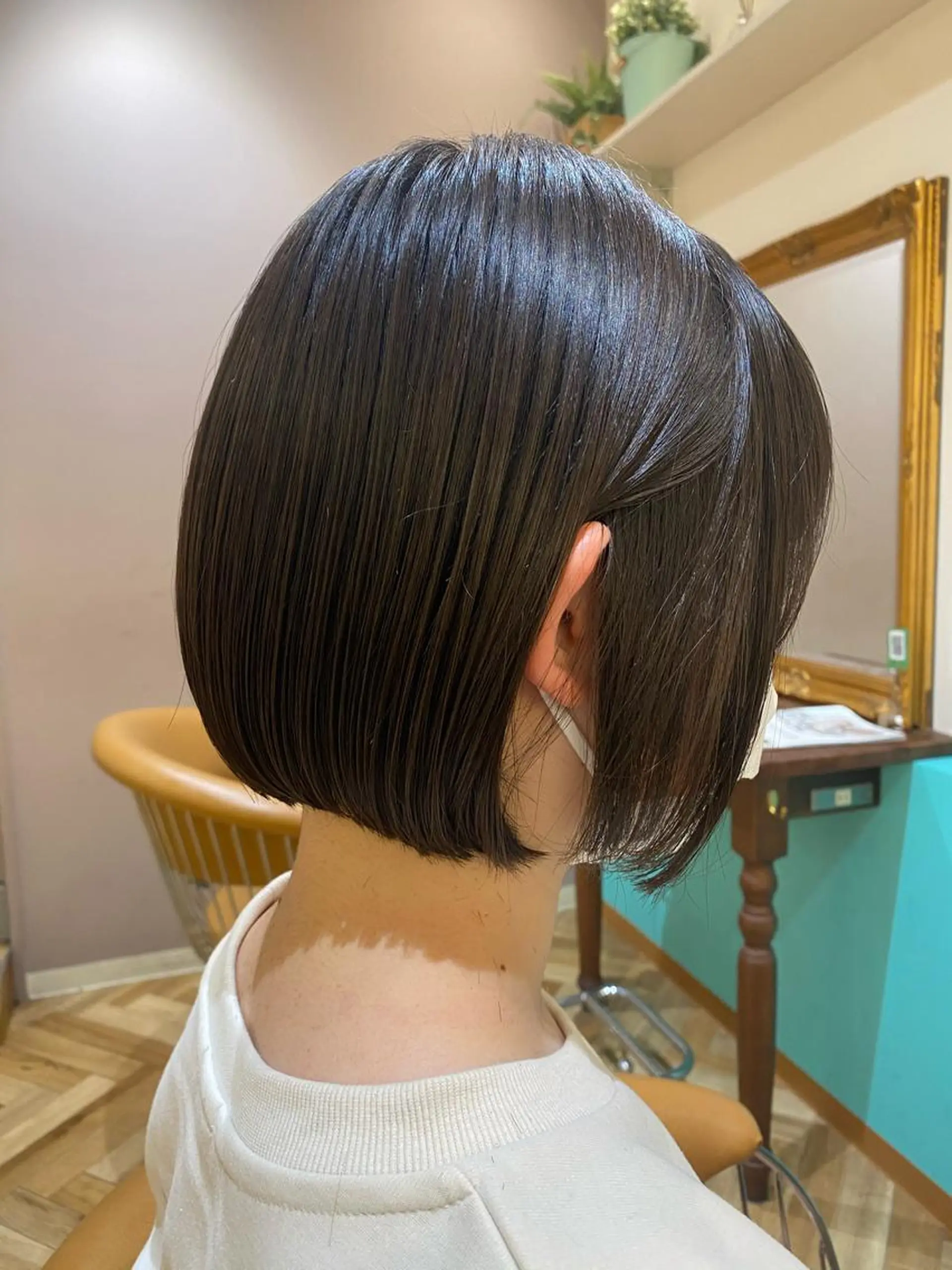 ショート カット ヘアカラー トリートメント ボブ韓国風レイヤー 髪質改善/畠中ケントのヘアスタイル