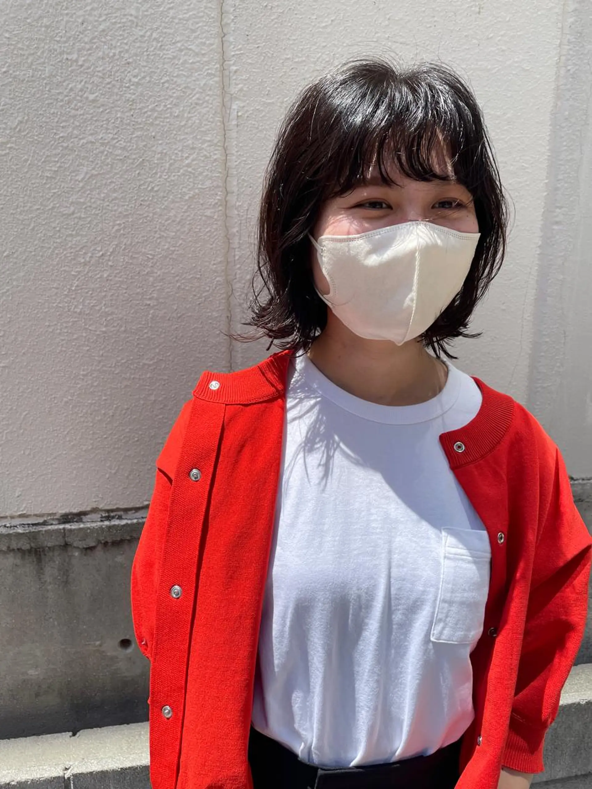 ミディアム ヘアカラー パーマ トリートメント さの あやねのヘアスタイル