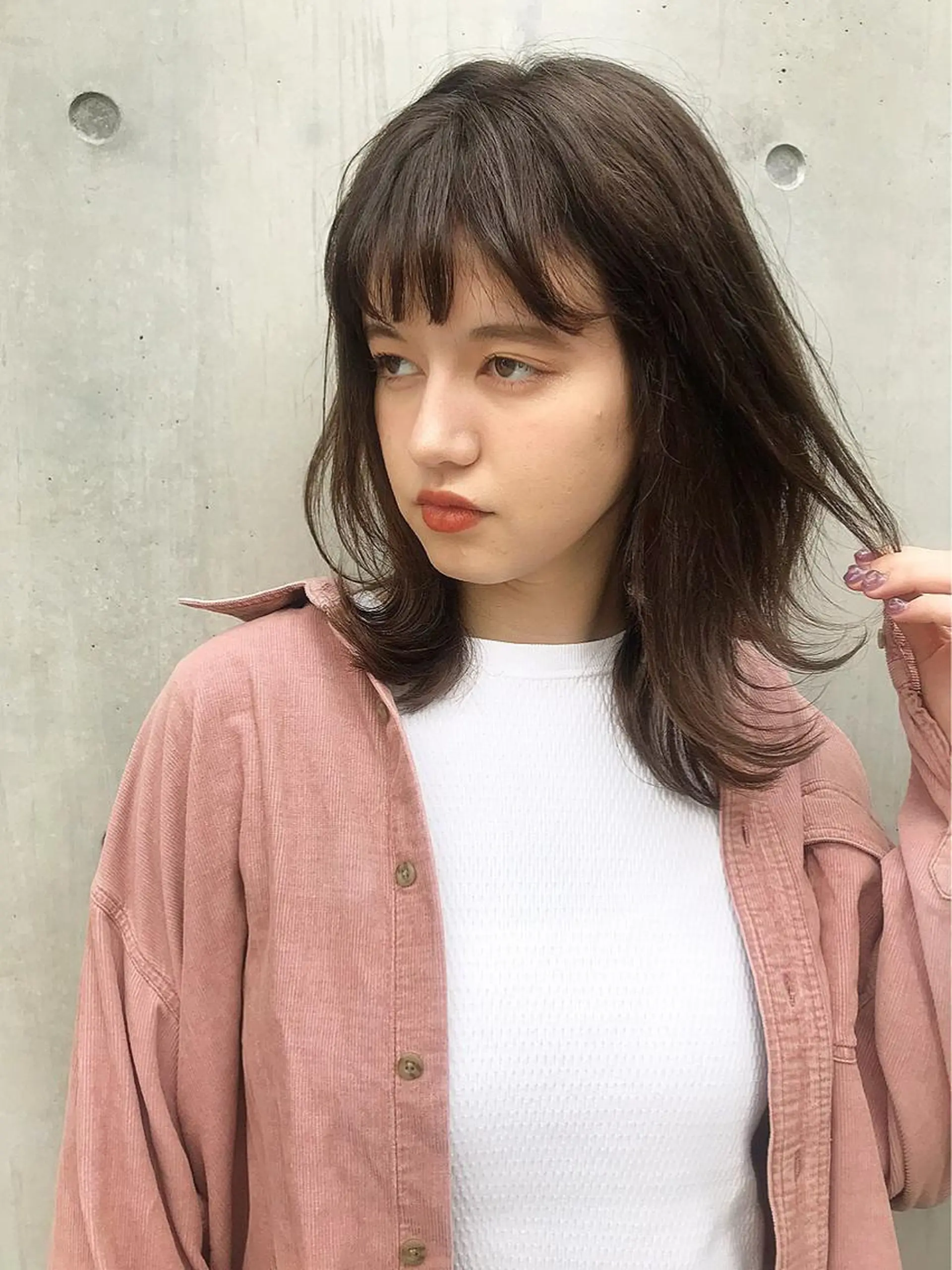 ミディアム カラー アッシュ カット ヘアカラー トリートメント コジマ ダイスケのヘアスタイル