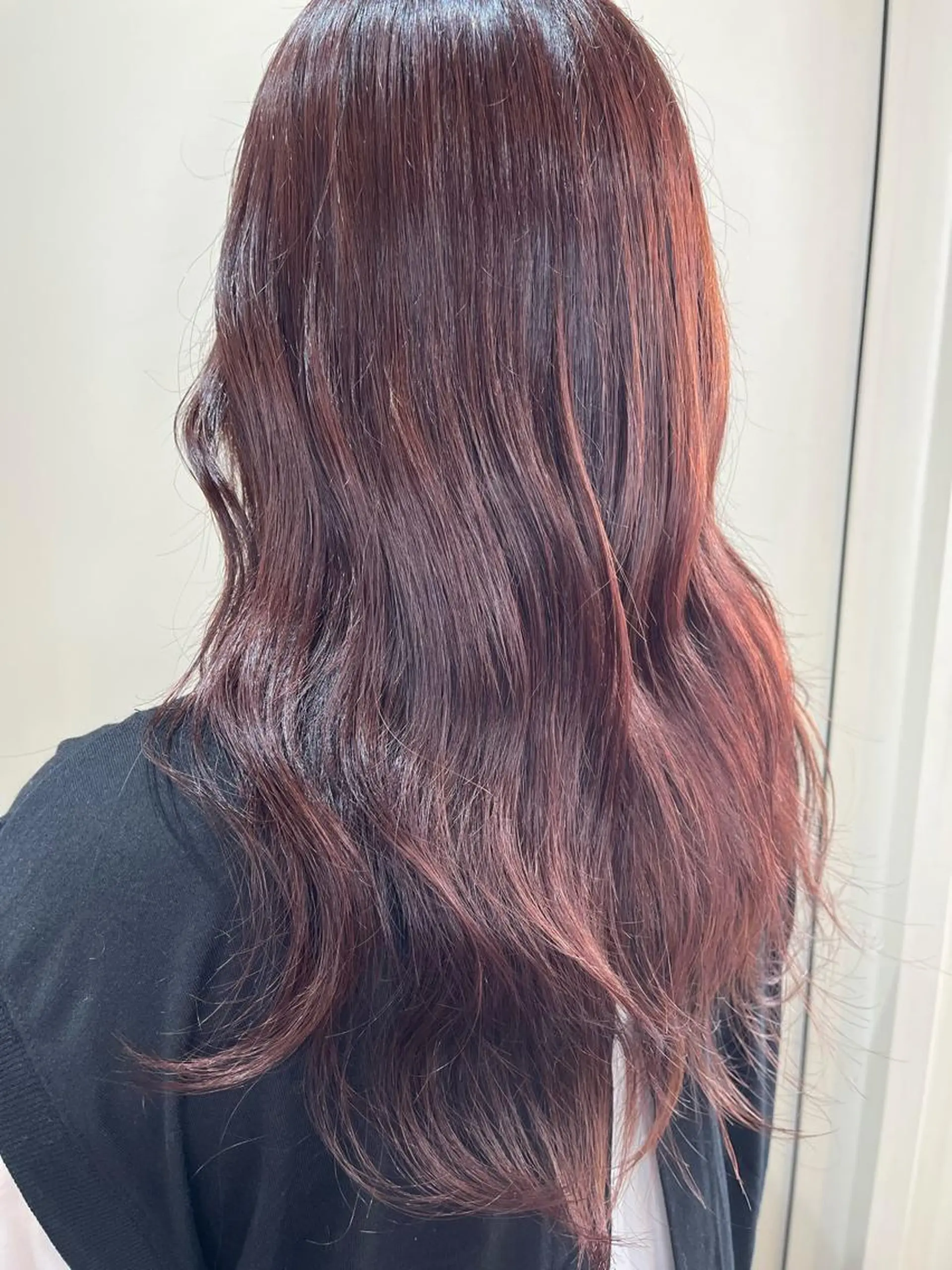 ロング カラー ブラウンカラー ピンクカラー ピンクブラウン Pocketいわき 深谷 智花のヘアスタイル
