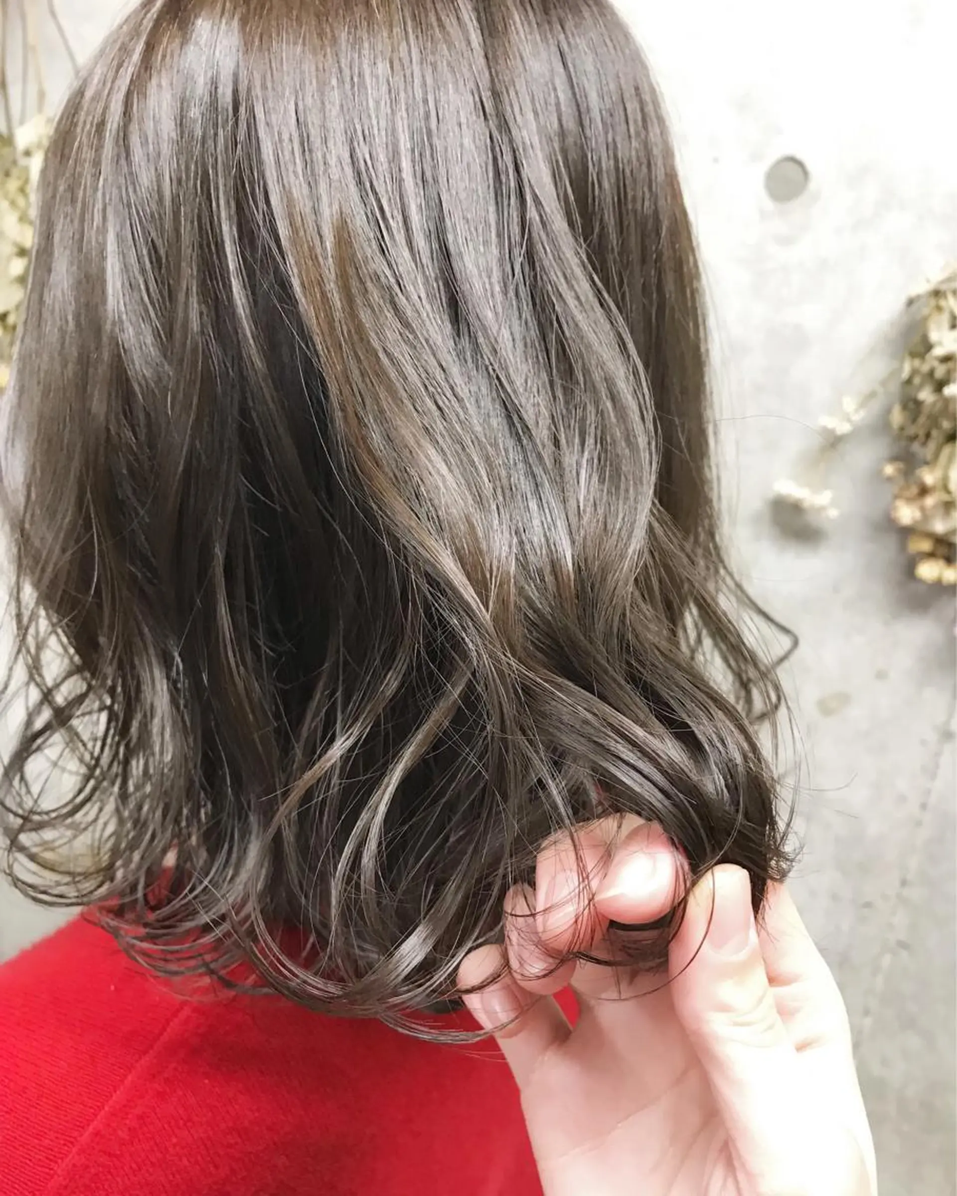ミディアム カラー ヘアアレンジ アッシュ ベージュカラー イルミナカラー Satsuki ✂︎♡のヘアスタイル