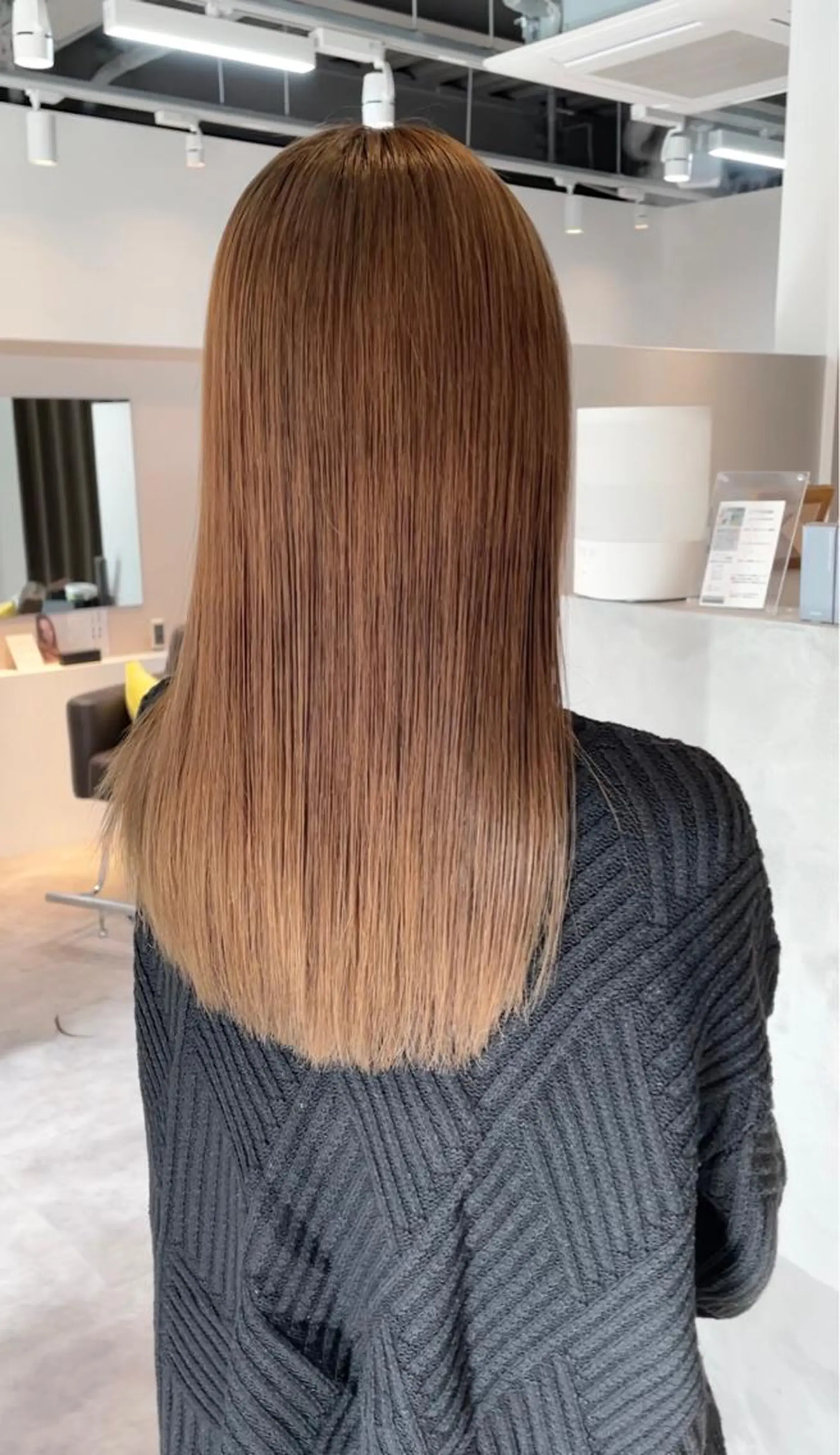 ロング カラー カット 縮毛矯正 トリートメント オノギ シュンのヘアスタイル