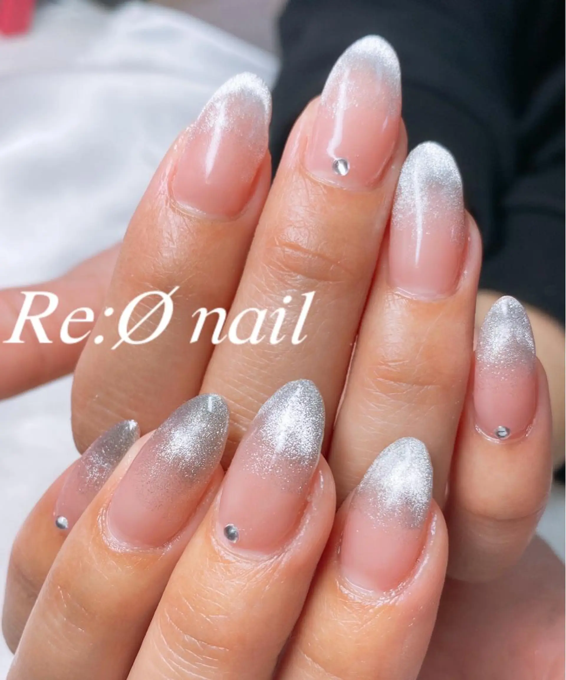 ネイル ラメ(グリッター) ラメグラデーション マグネットネイル ハンドネイル Re:Ø nail 🩵TSUJIのネイルデザイン