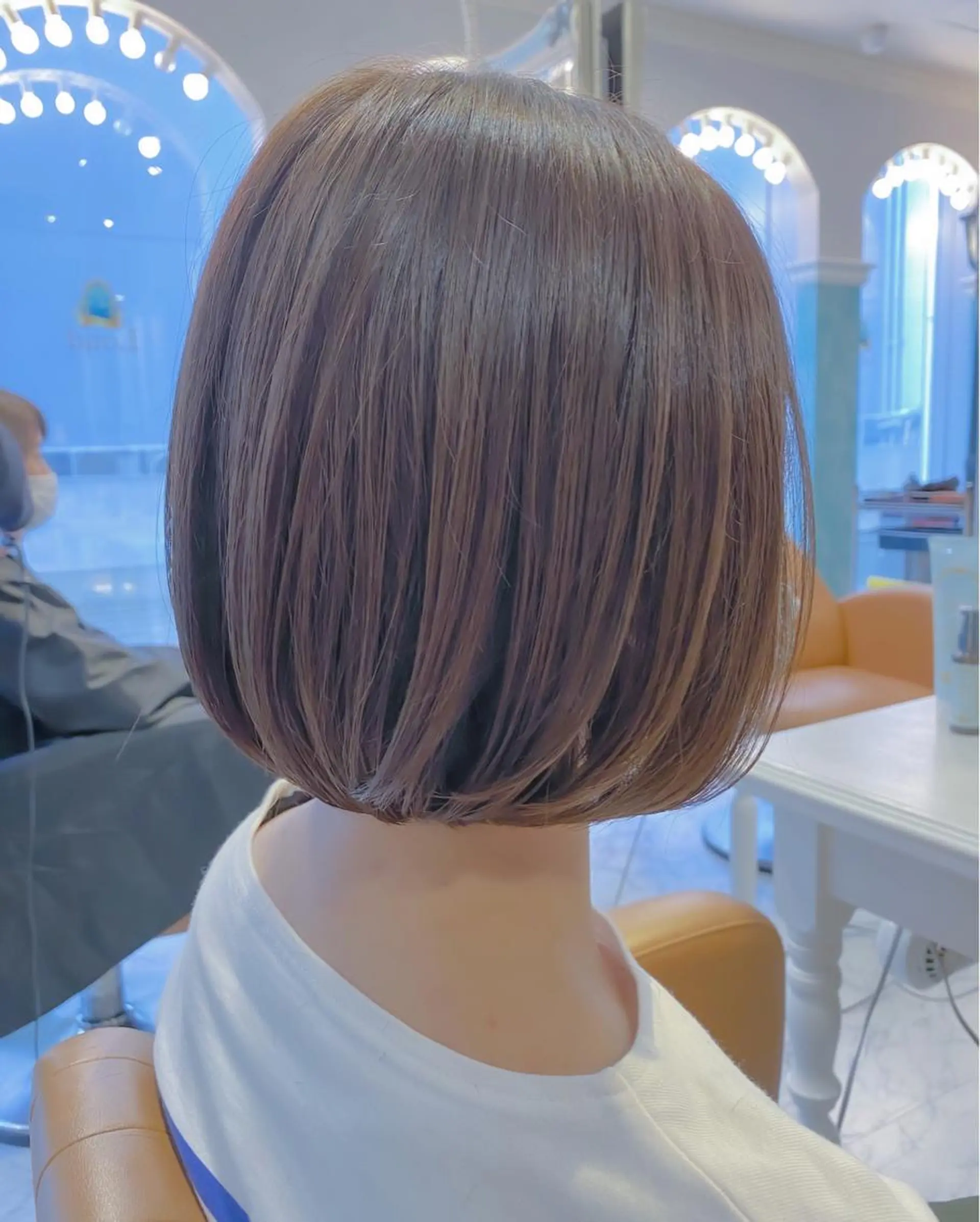 ミディアム カラー ボブ ♥️ボブ韓国風ヘア ♥️久保田夢美のヘアスタイル