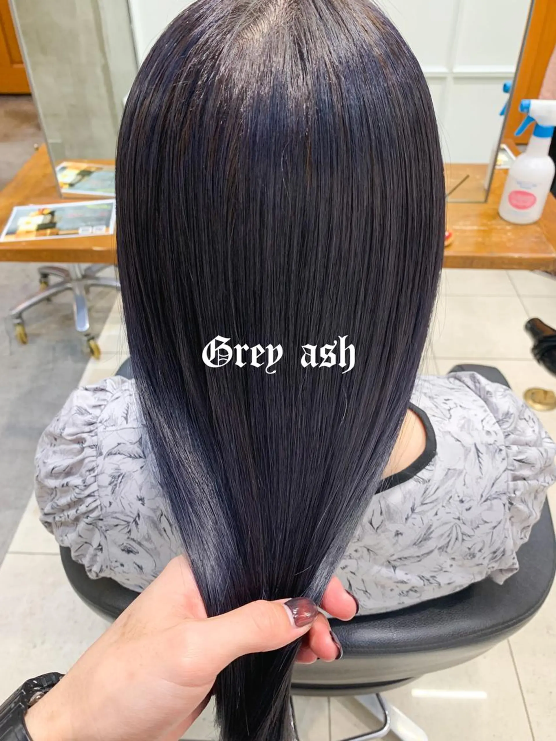 ロング カラー アッシュ メンズパーマ特化 Gakutoのヘアスタイル