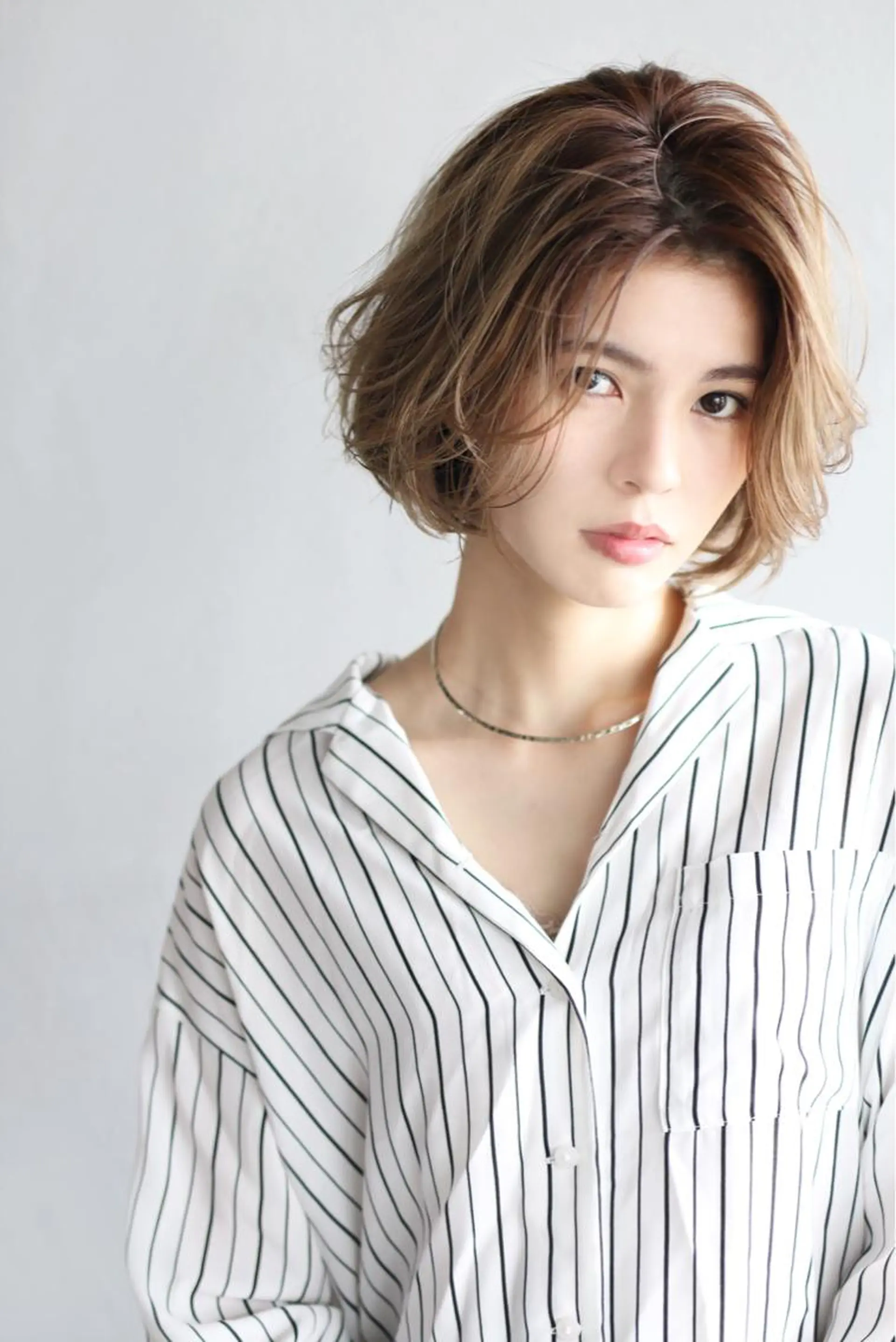 ショート カラー ボブ カット ヘアカラー トリートメント ボブ/ショート/ 白髪染め/メンズ葛西のヘアスタイル
