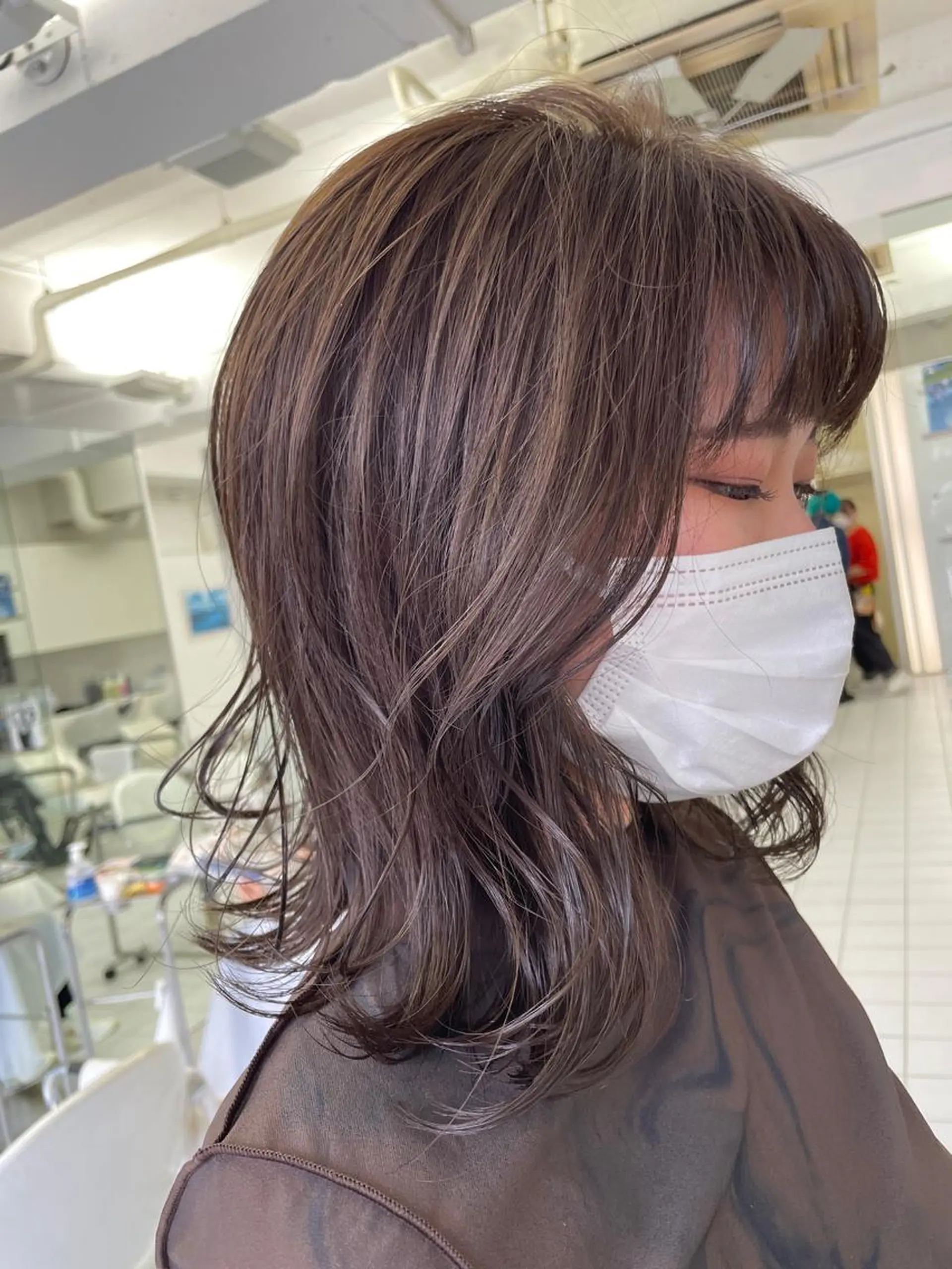 セミロング カット ヘアカラー トリートメント HEADS  ex所属・HEADS ex市川 ママ美容師ARISAのヘアスタイル