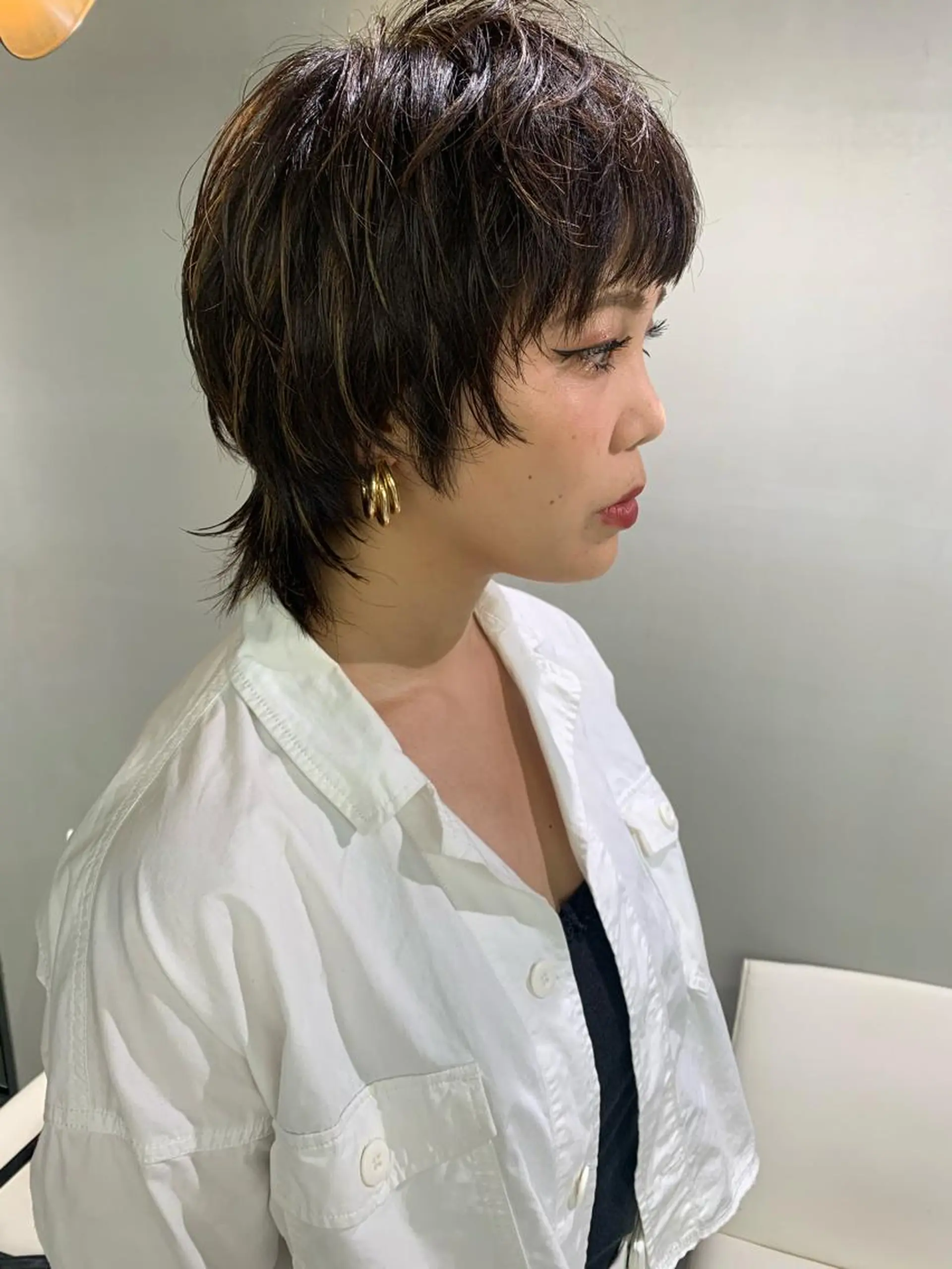 ショート カラー パーマ ハイライトカラー ハイライト ショートヘア ウルフカット カット 👑満足度1000% 重村　春奈👑のヘアスタイル