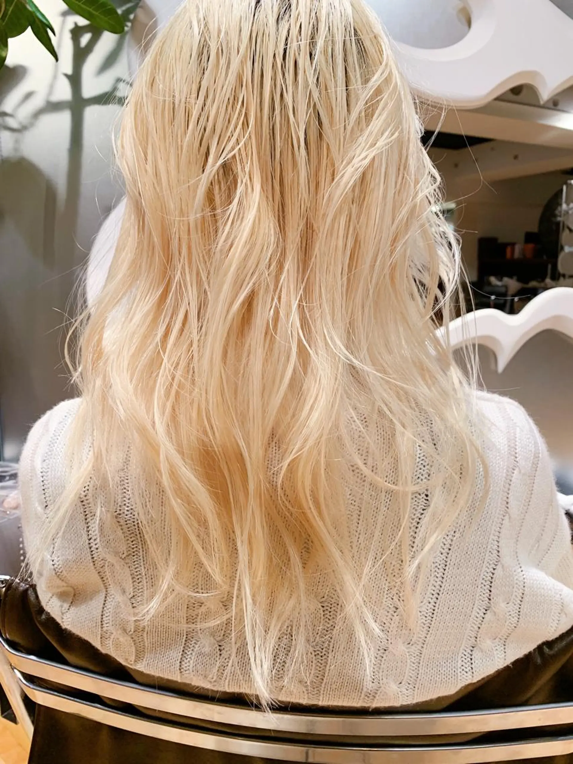 ロング カラー ブロンド ホワイトブロンド カット ヘアカラー トリートメント ヘアセット ブリーチカラーNo. 1🌈 RYOGAのヘアスタイル