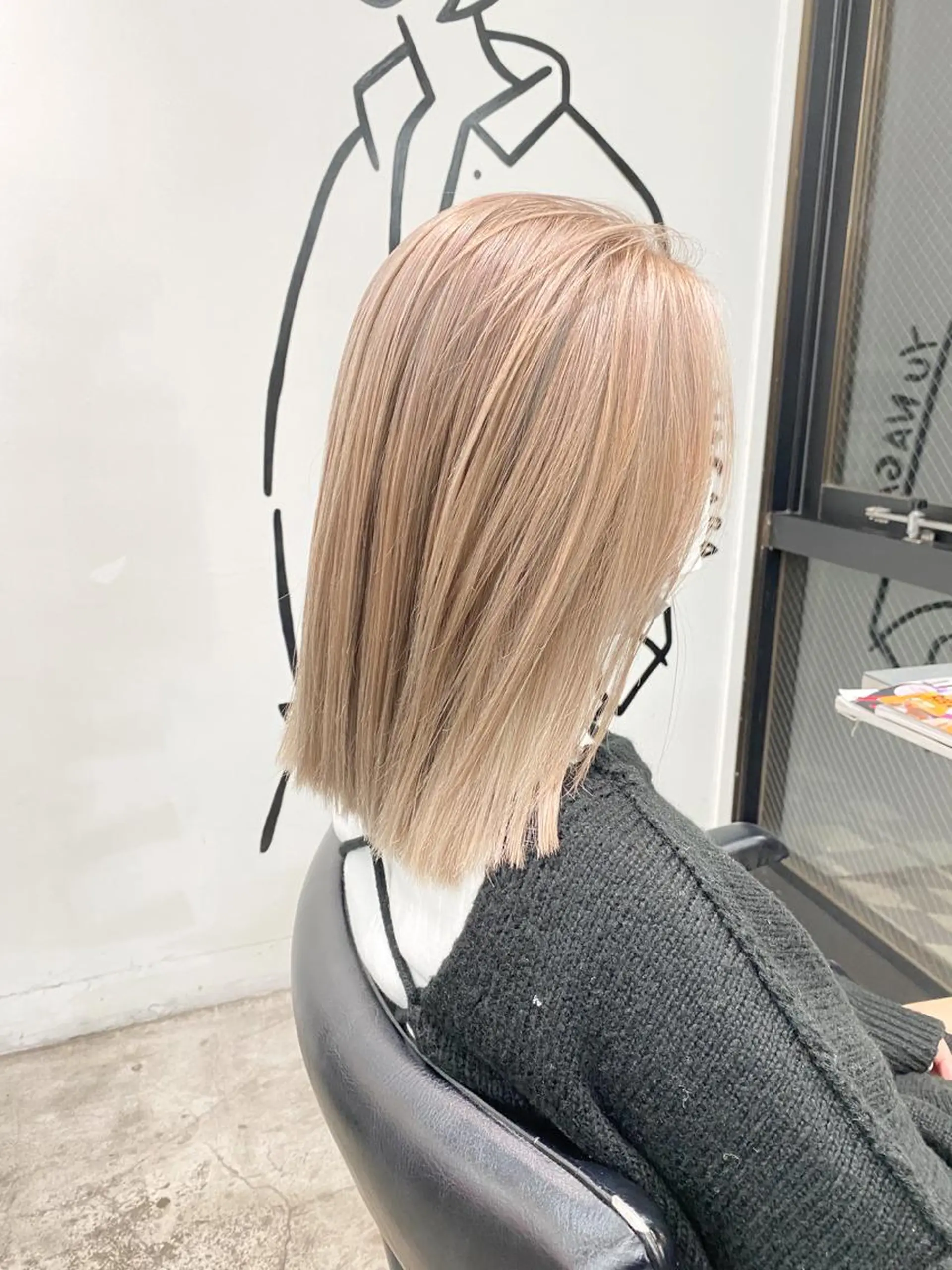 ミディアム カラー ヘアカラー トリートメント ヘアセット 似合わせハイトーン 🍯ayumi🍯のヘアスタイル