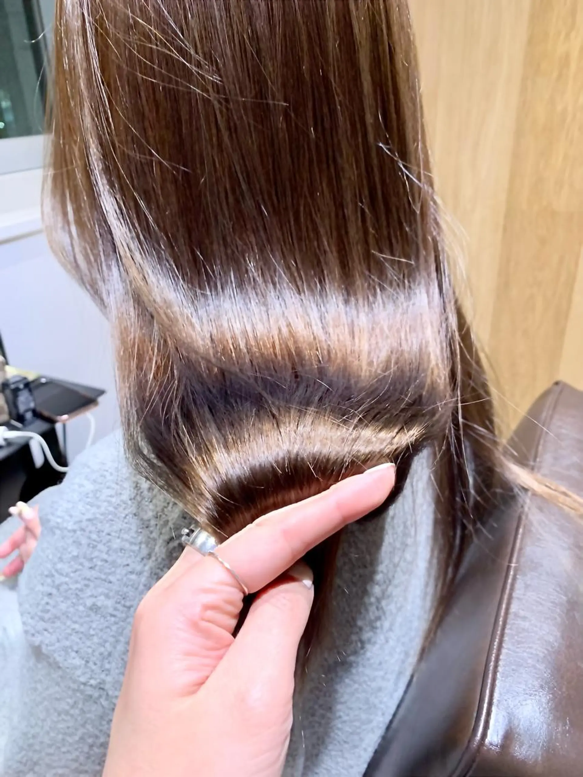 ロング カラー カット 縮毛矯正 トリートメント 藤野なつえ ナチュラルのヘアスタイル