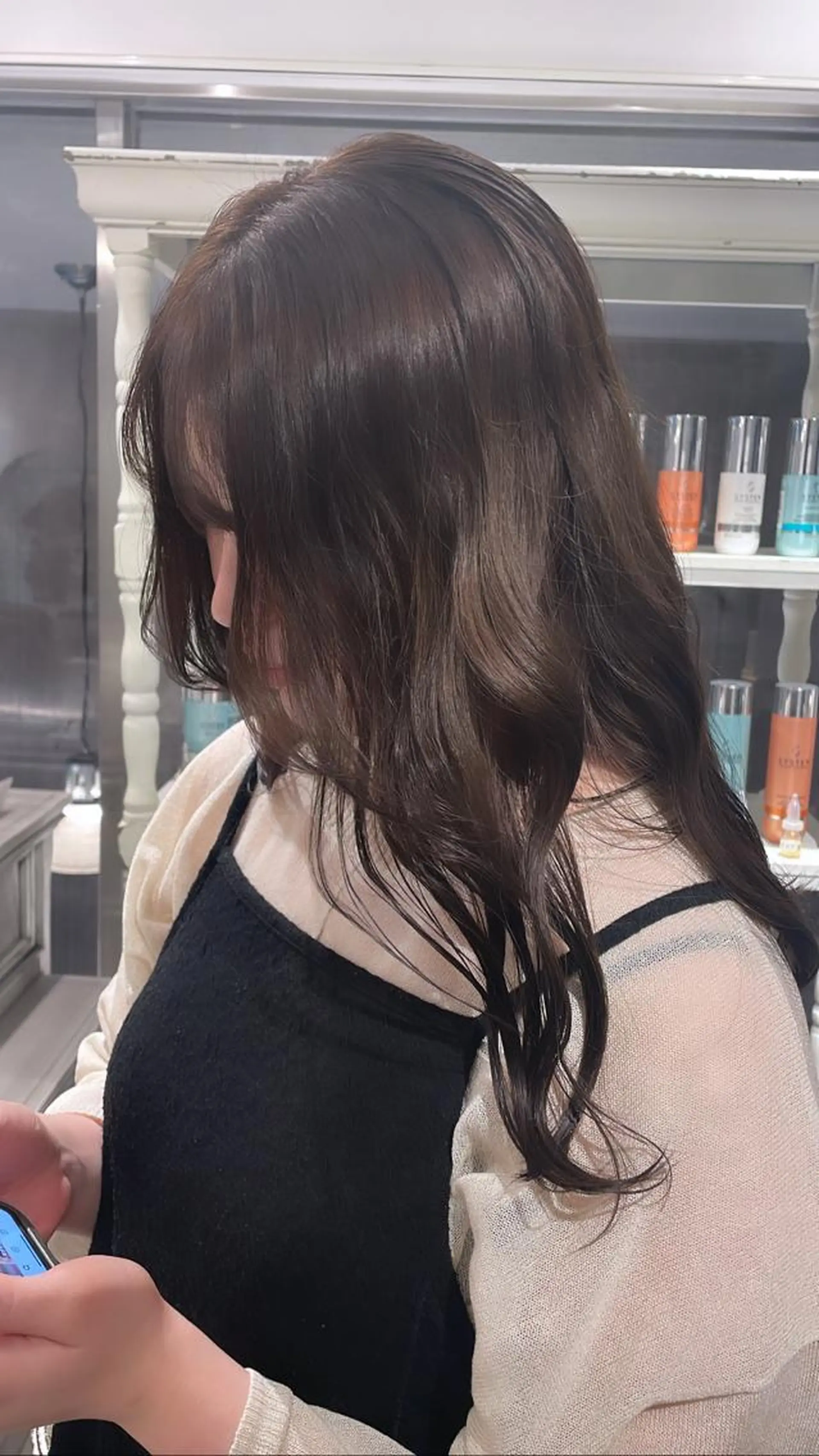 セミロング カラー ブラウンカラー 透明感カラー CreBiA🎀 ayaのマツエク・マツパデザイン