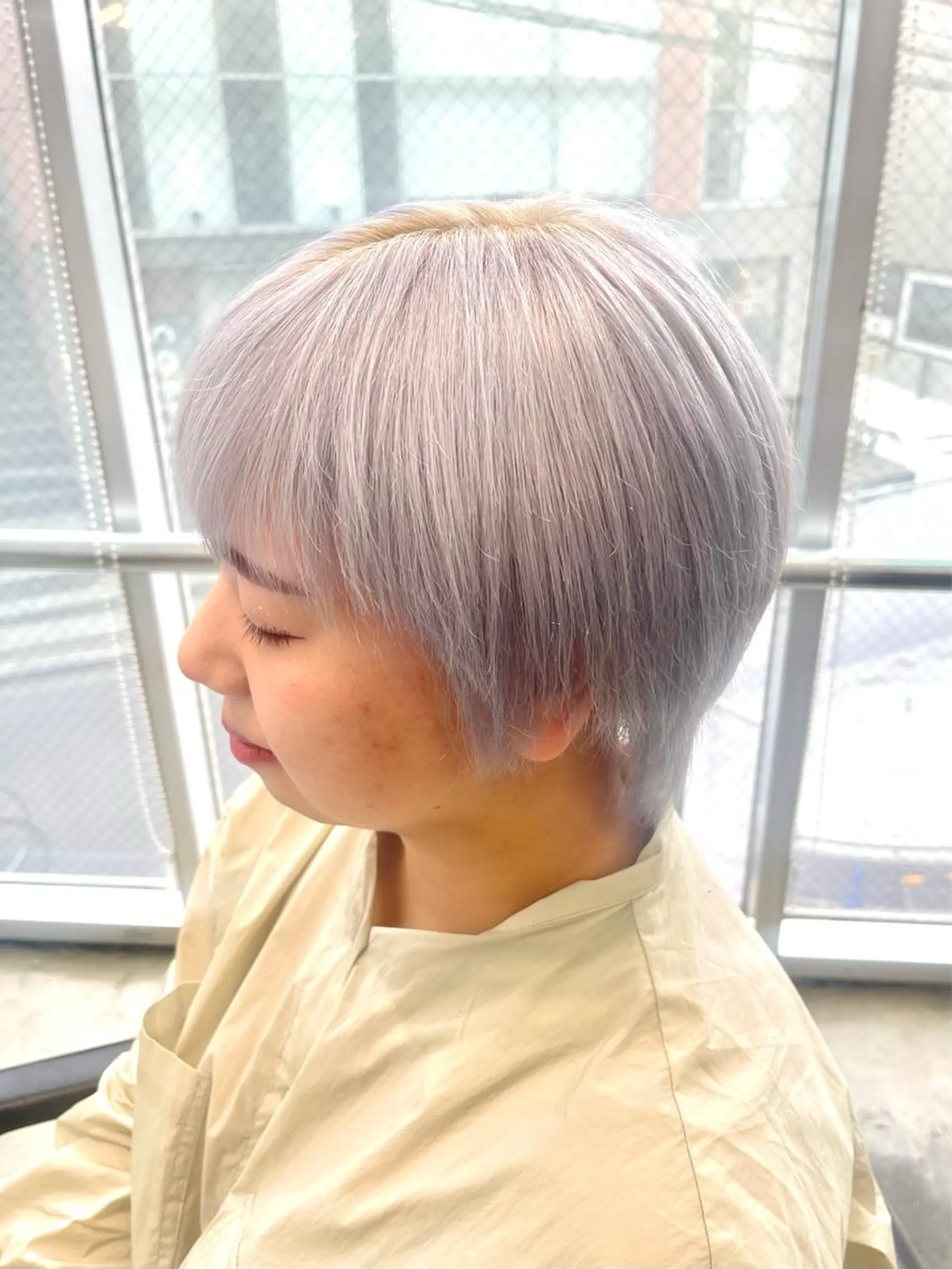 ショート カラー ハッシュカットとハイ トーン/HIROKIのヘアスタイル