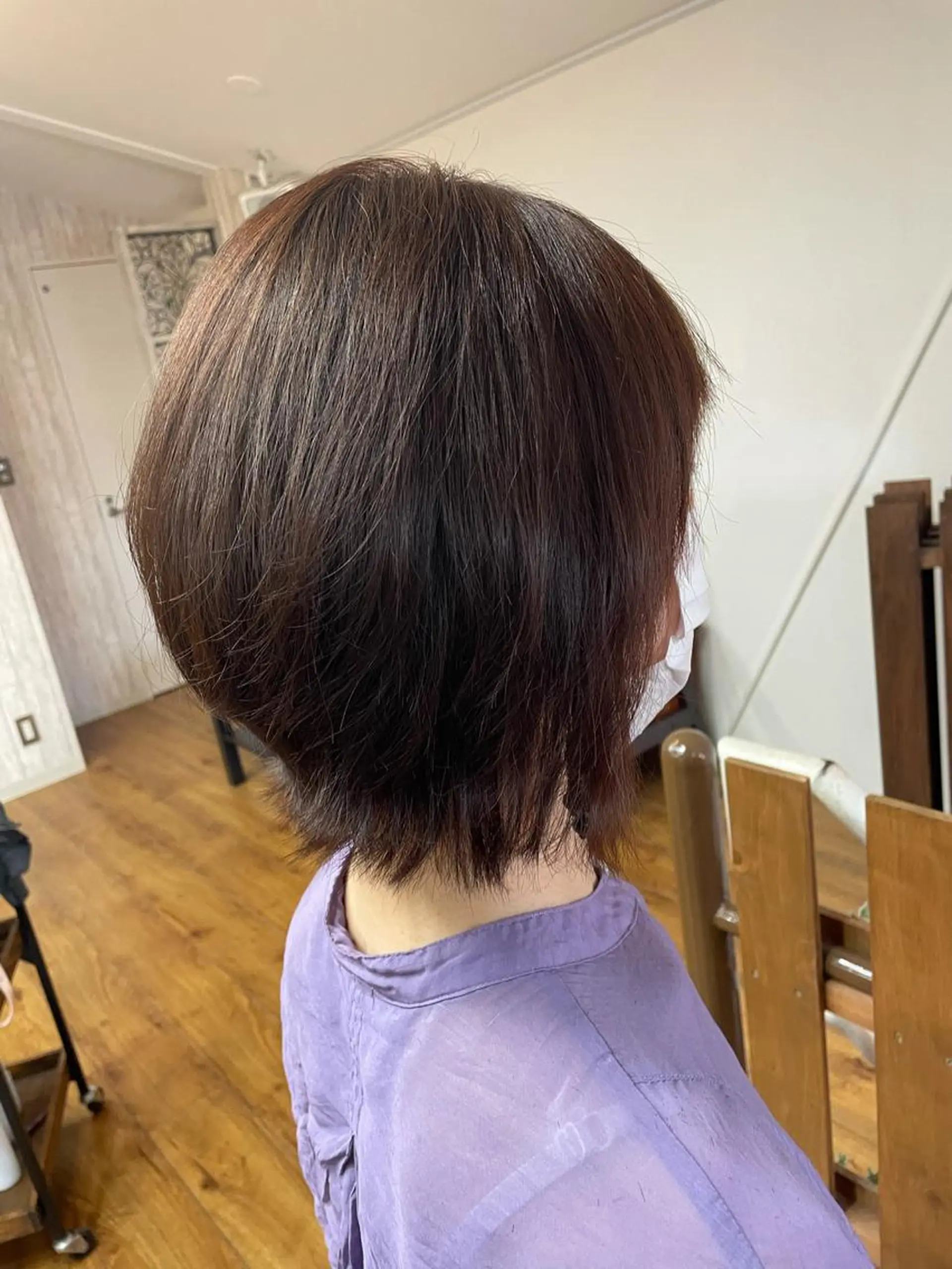 ミディアム カラー ピンクカラー くびれヘア 美容室 Jフィドルファドル所属・わきた かずなのヘアスタイル