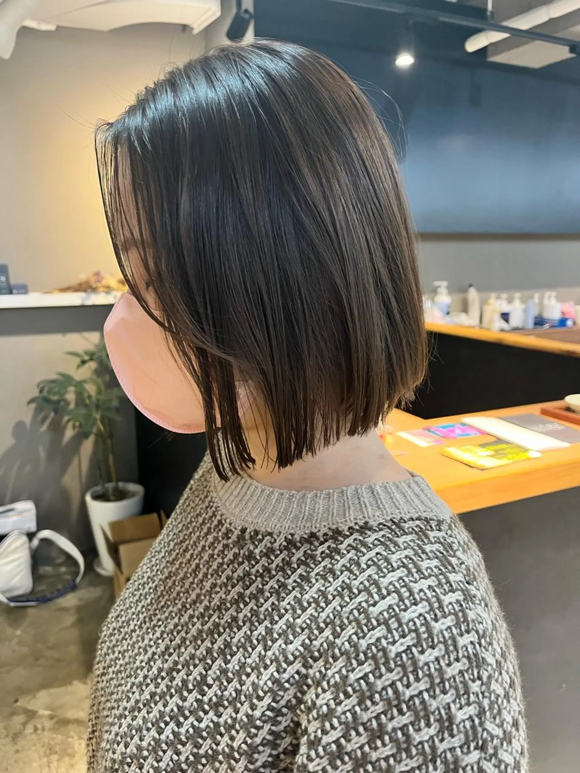 ショート カラー ヘアアレンジ キッズ ネイル マツエク・マツパ 切りっぱなしボブ ベージュカラー オリーブベージュ ボブ GO TODAY SHAiRE SALON所属・透明感カラー🤎 ゆりのヘアスタイル