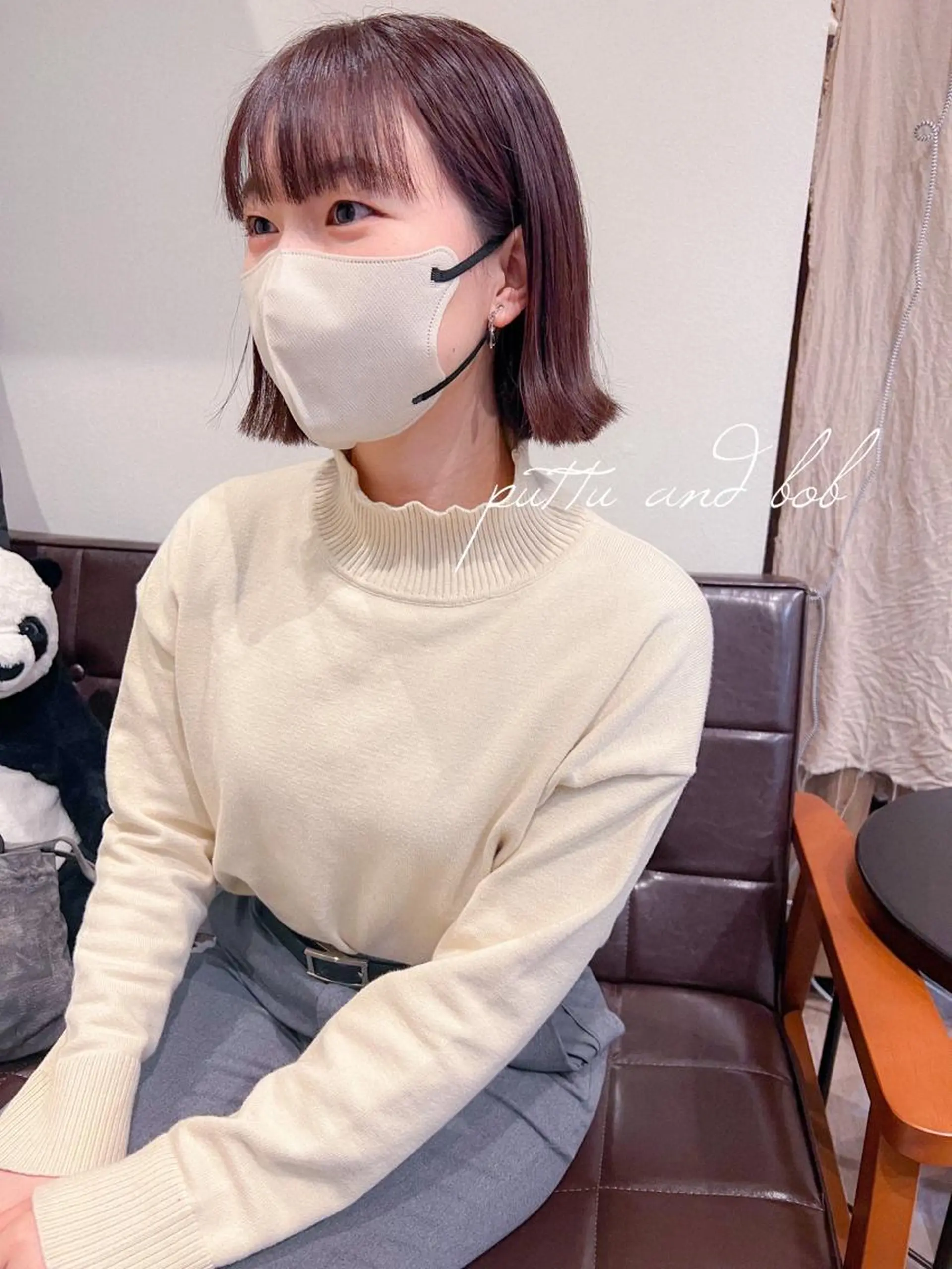 ショート カラー ボブ 外ハネヘア カット ヘアカラー トリートメント カラーパティシエ facce🌼ikoのヘアスタイル