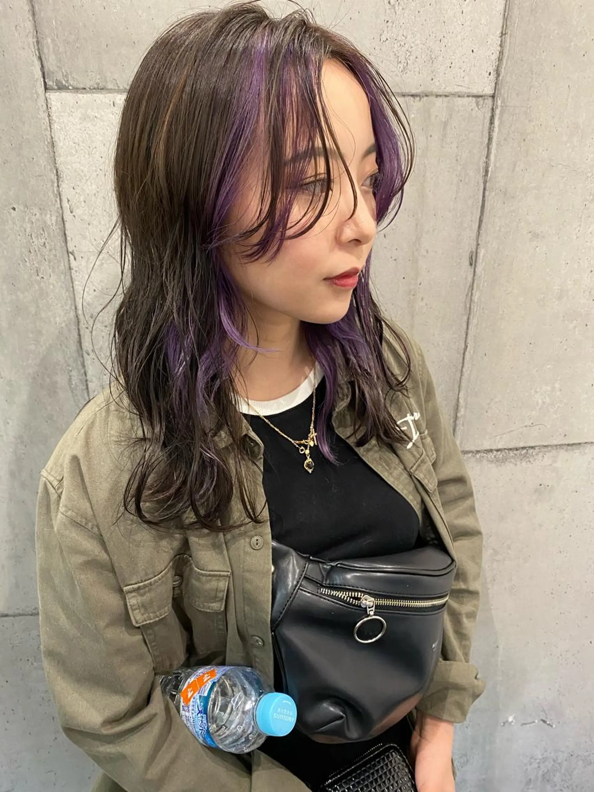 セミロング カラー ブリーチ レイヤーカット ヘアカラー トリートメント hair  space Atoz所属・東 寛道のヘアスタイル