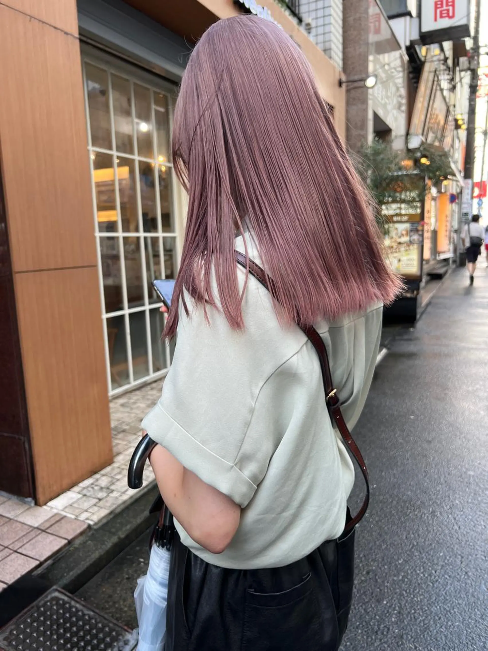 セミロング カラー ヘアアレンジ ブリーチ ピンクカラー 🌿ショートカット/ パーマ/淳平のヘアスタイル