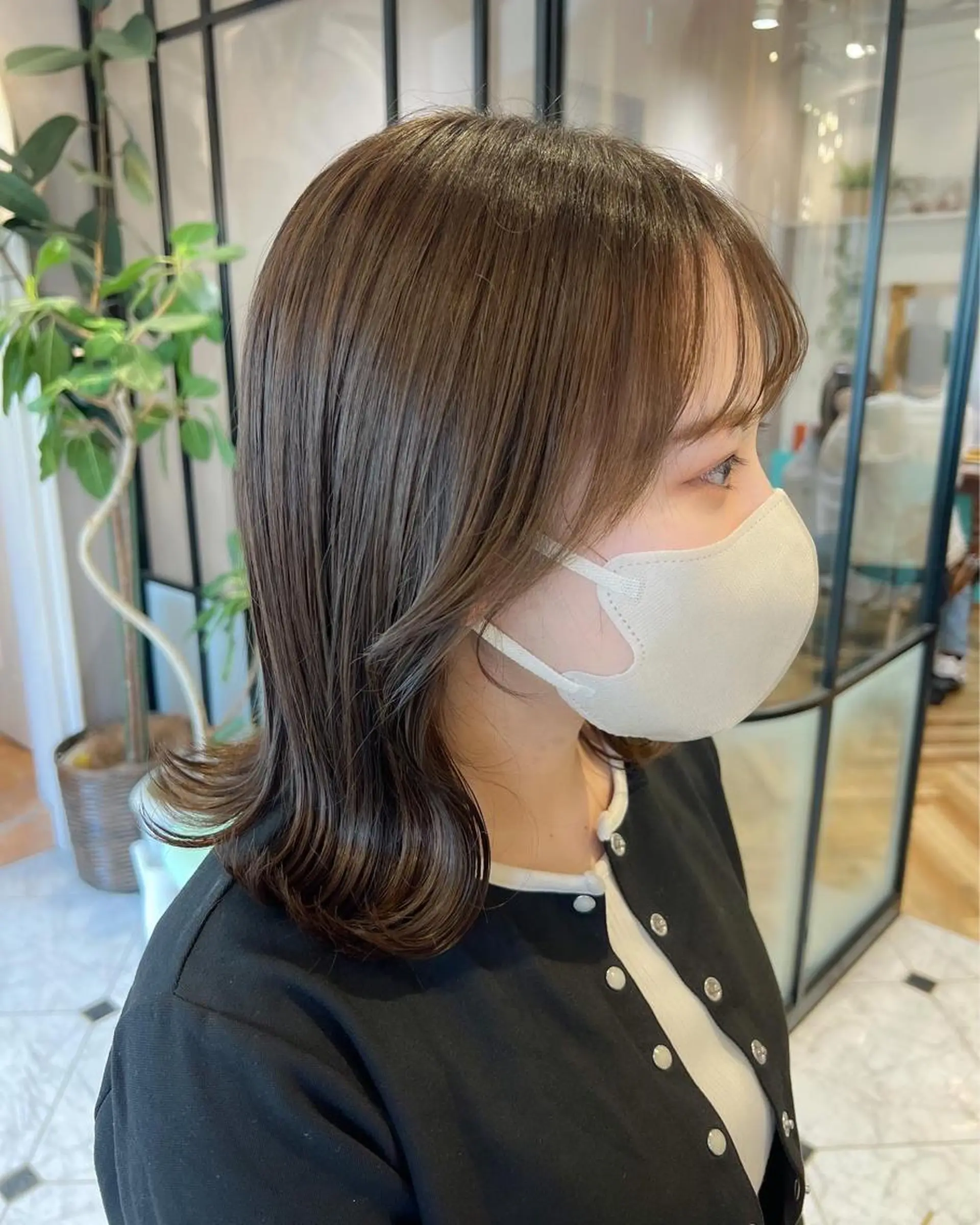 セミロング カラー カット 縮毛矯正 トリートメント 🇰🇷韓国レイヤー 錦糸町【北山謙三】のヘアスタイル