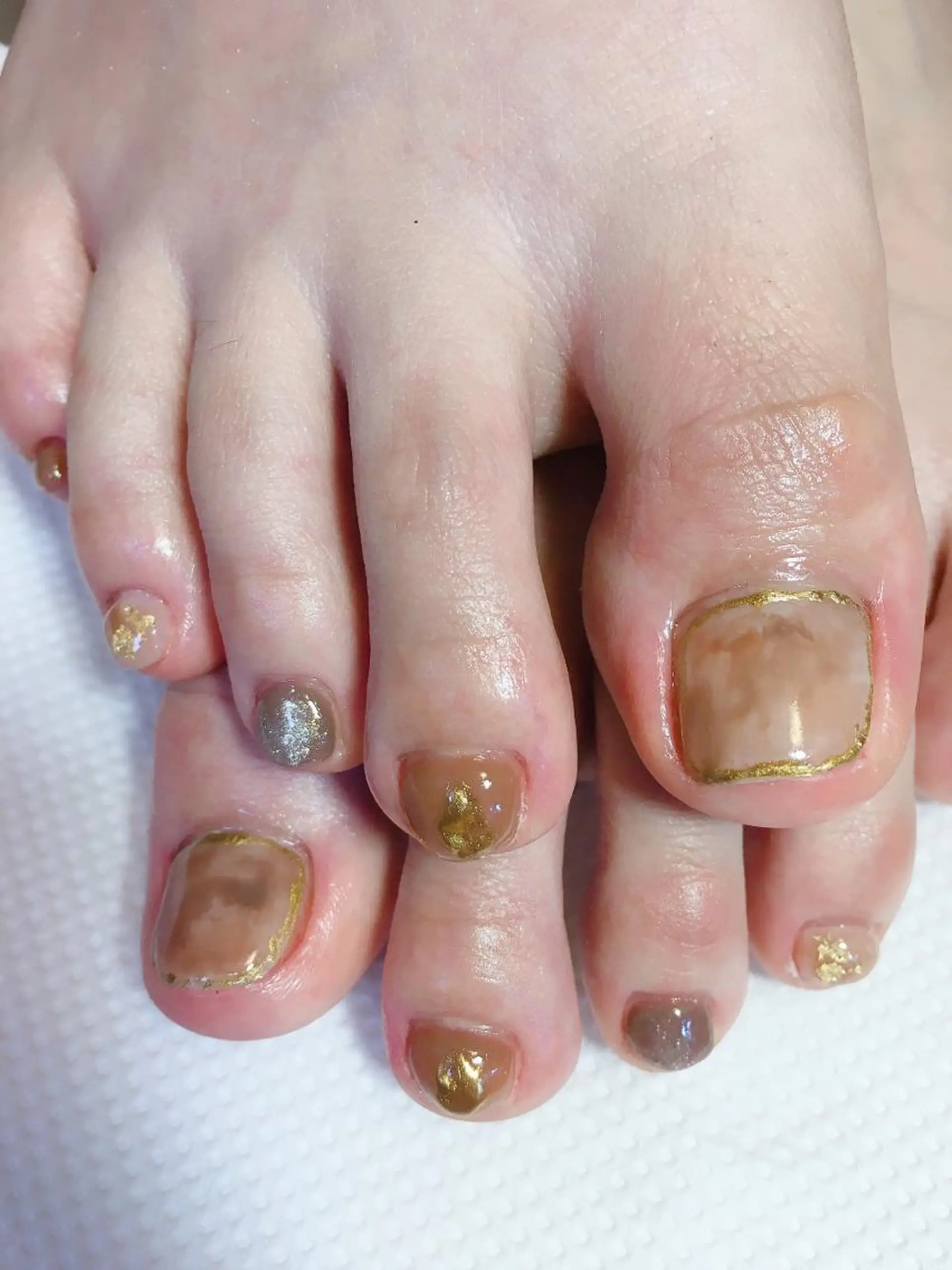 ネイル ジェルネイル ぷっくりネイル フットネイル nail salon N×Nのネイルデザイン