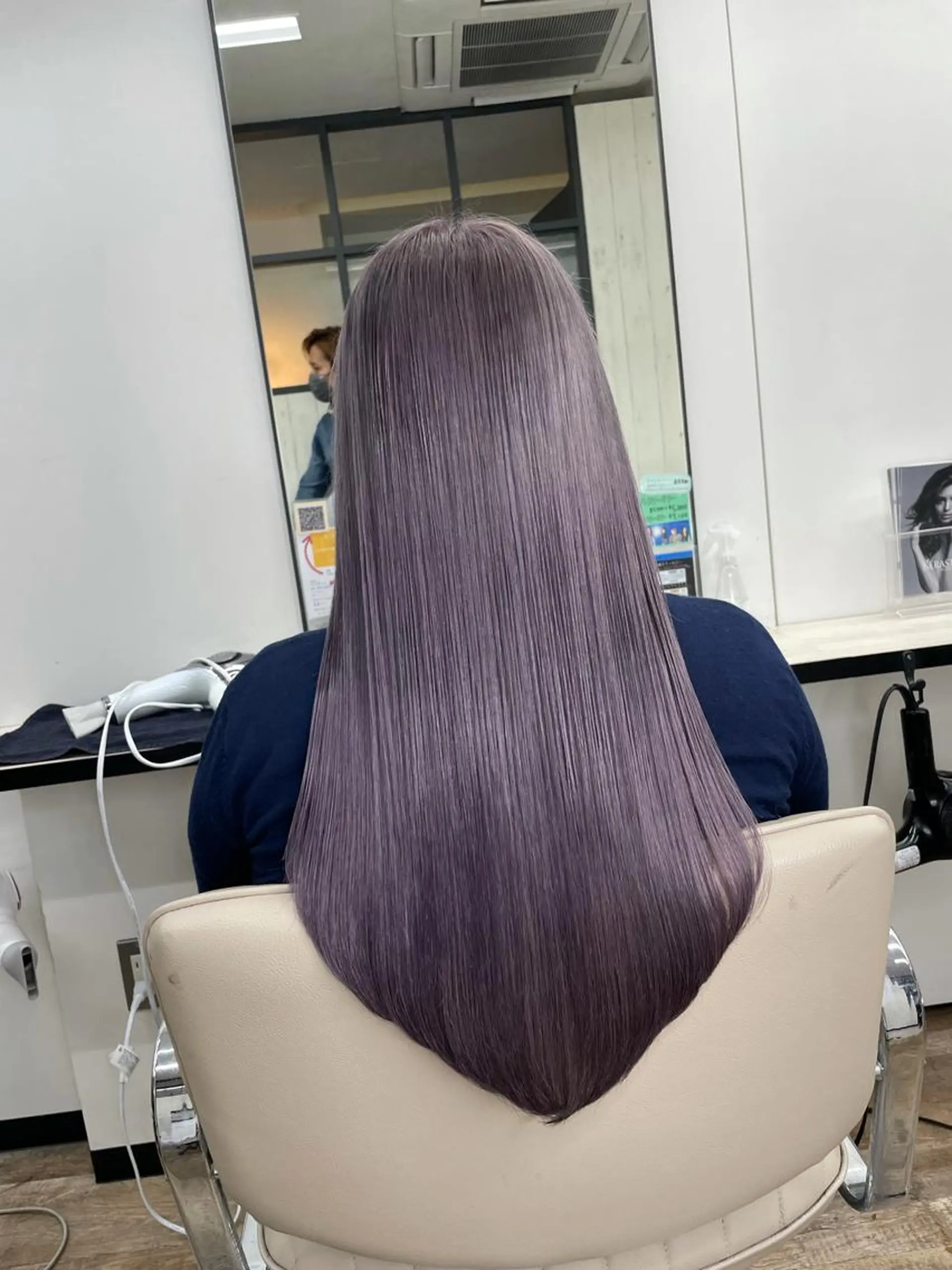 ロング カラー パープルカラー カット ヘアカラー トリートメント 🌻透明感韓国🌻 横山隆之介のヘアスタイル