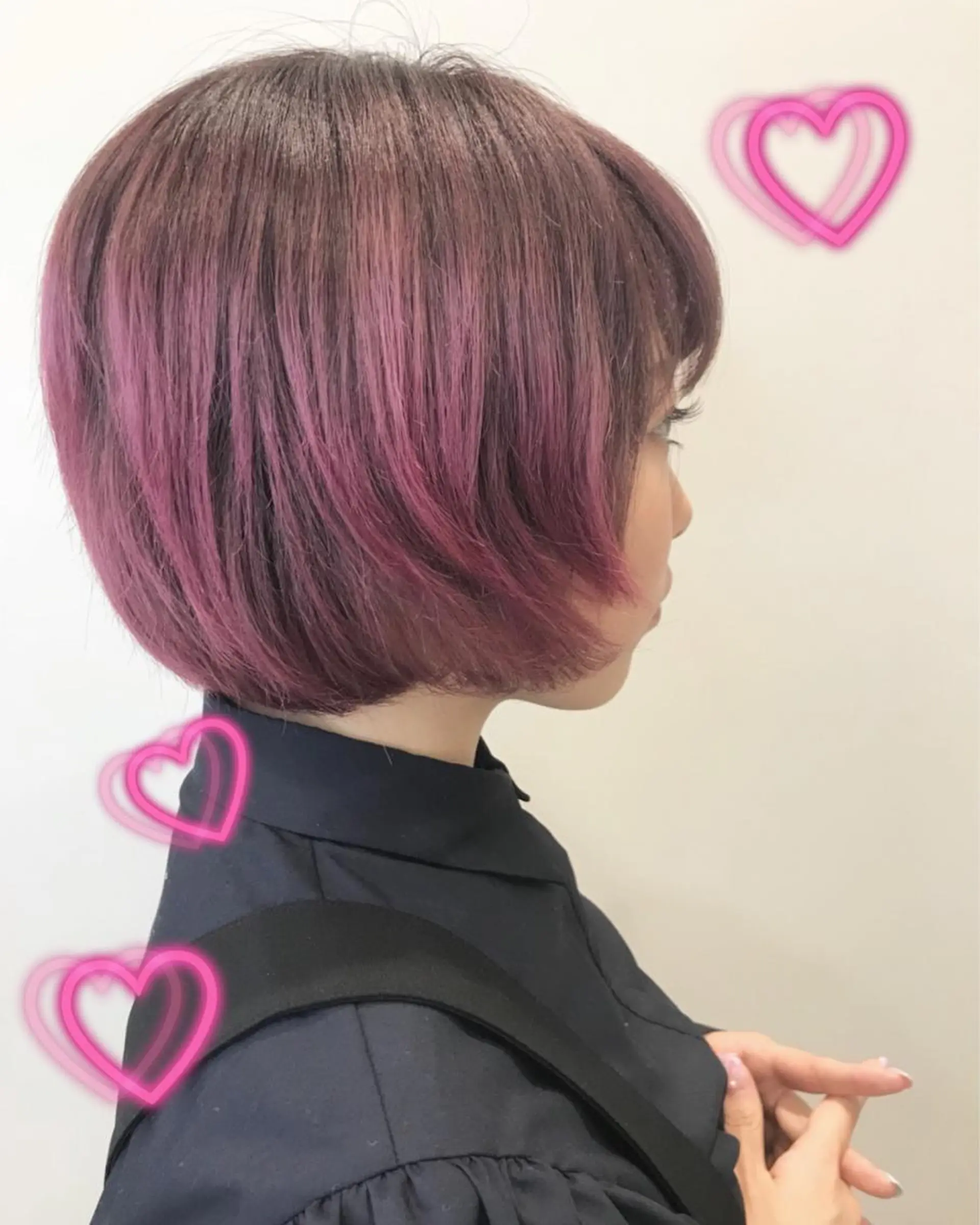 ショート カラー ピンクカラー EMANON新宿東口所属・新宿駅近♡ ♡個室♡三都季🌜のヘアスタイル