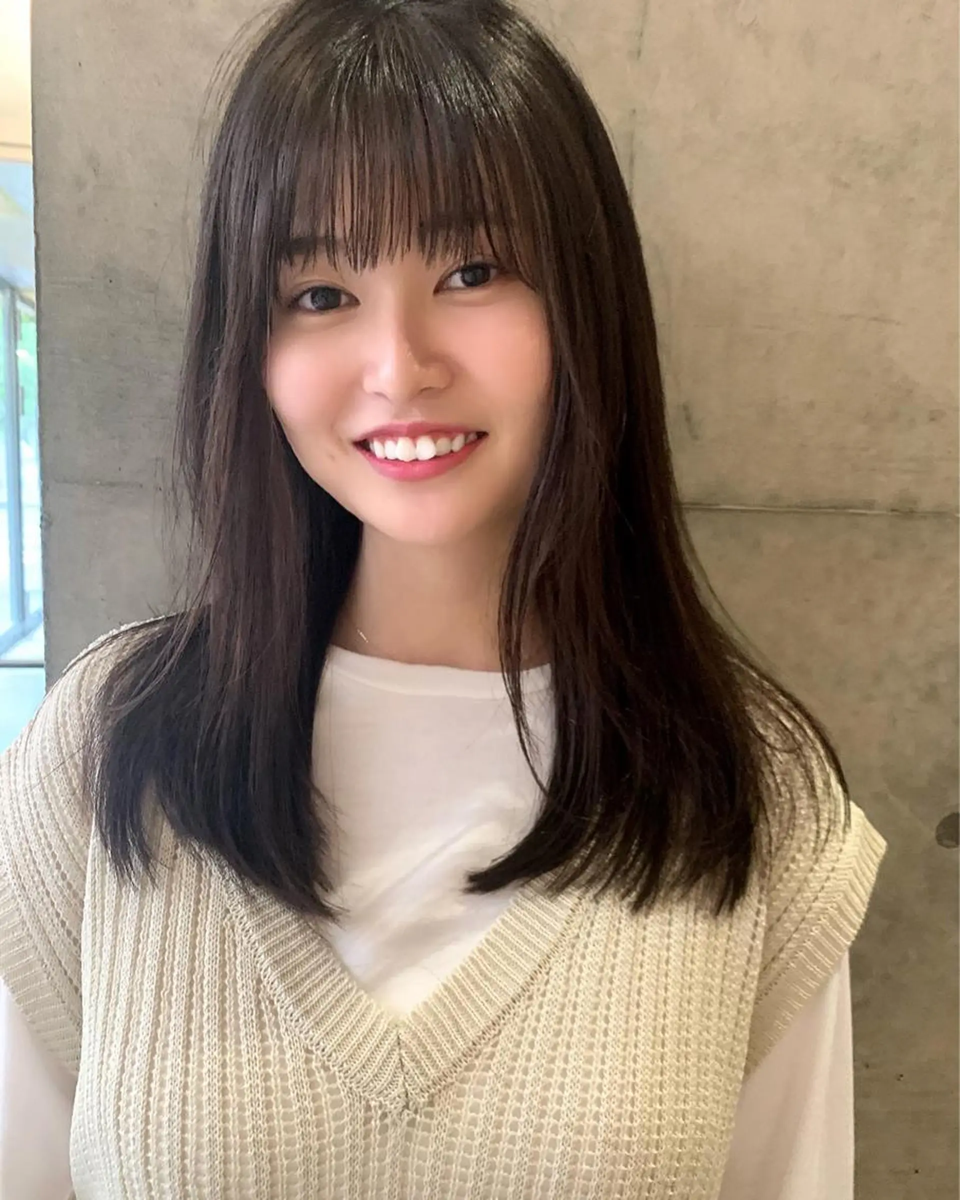 セミロング セミロングパーマ アッシュ アッシュグレー アッシュグレージュ ケアカラー 韓国ヘア/前髪カット 廣瀬隆志のヘアスタイル