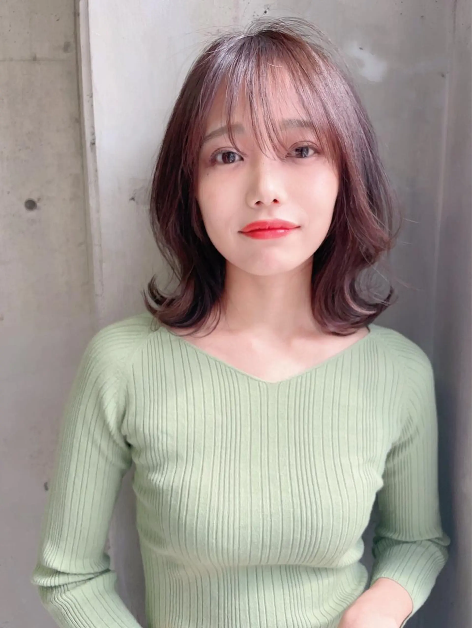 ミディアム カラー パーマ ヘアアレンジ キッズ ネイル マツエク・マツパ Lond jeloud 名古屋所属・髪質改善/エクステ の達人/杉原碧仁のヘアスタイル