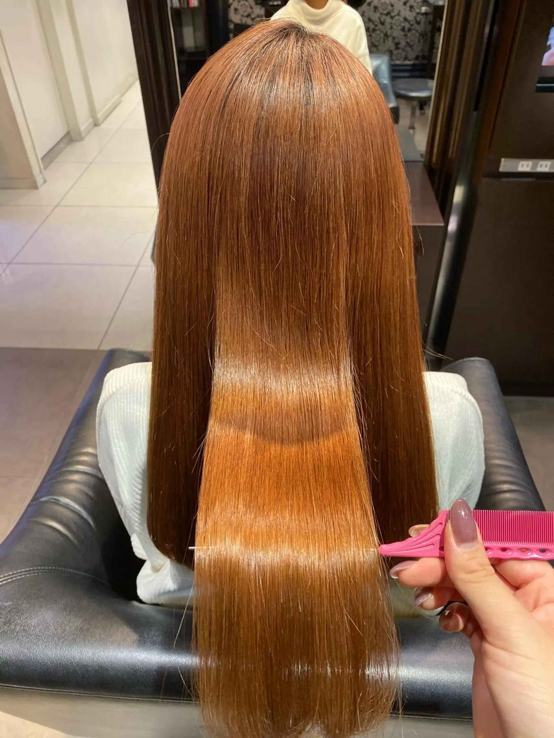 ロング 山川 玲奈のヘアスタイル