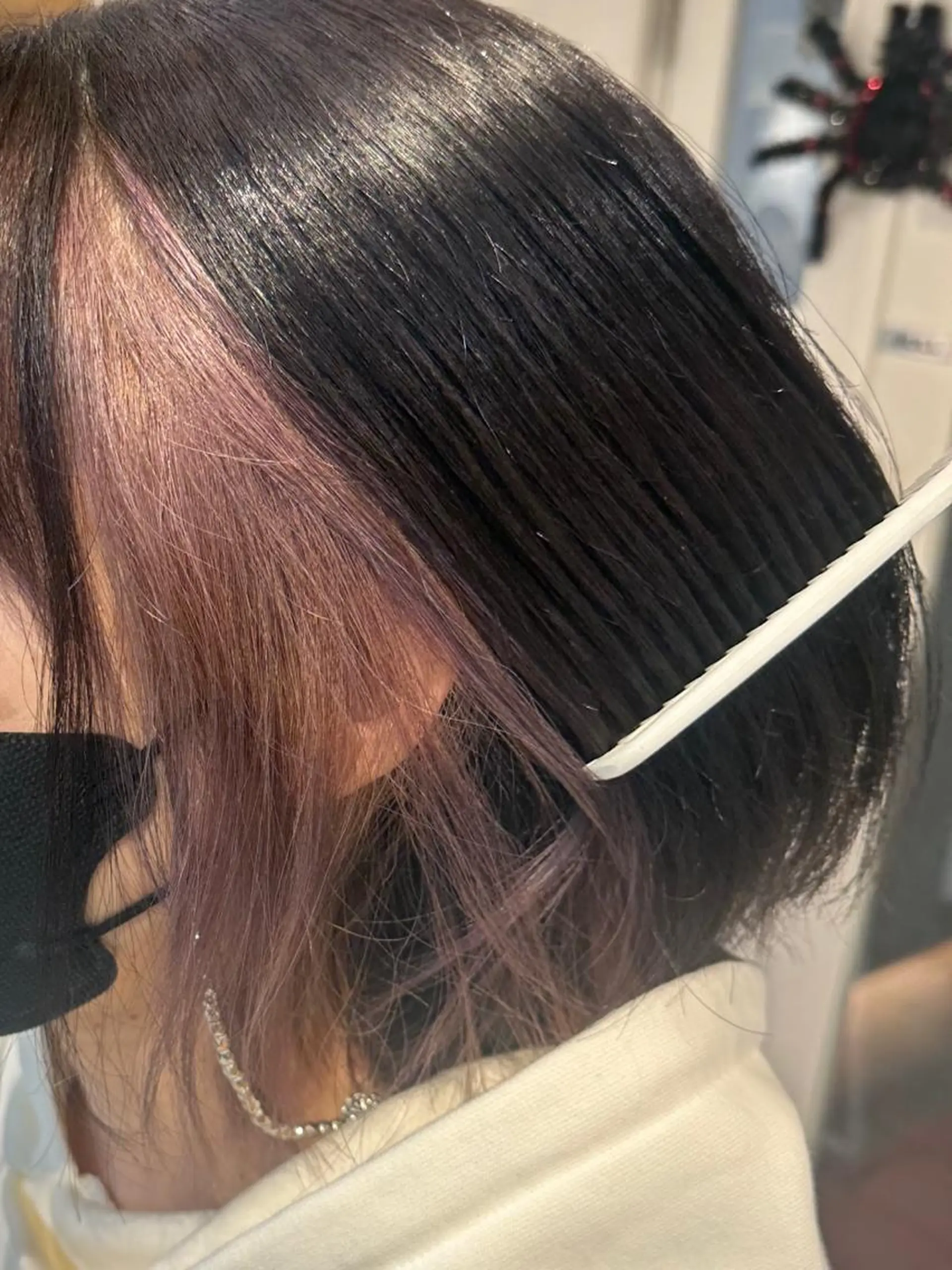 ミディアム カラー ミストバング ベージュカラー ブリーチ  フェイスフレーミング ピンクカラー ヘアカラー ショート 🌟acoのヘアスタイル