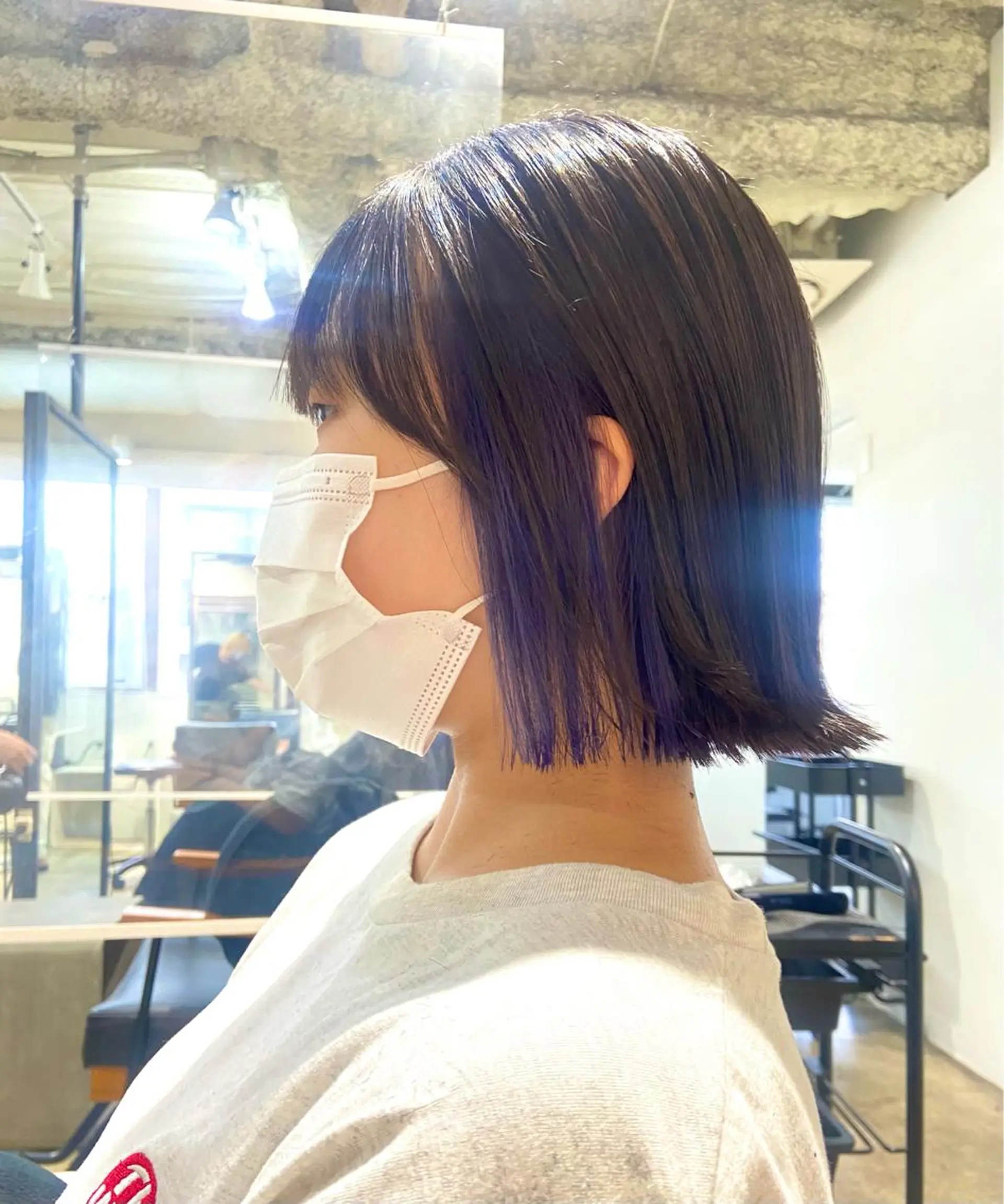 ミディアム カラー 切りっぱなしボブ ブリーチ インナーカラー ボブ カット ヘアカラー トリートメント 🪽似合わせカラー RENA.🪽🩶のヘアスタイル