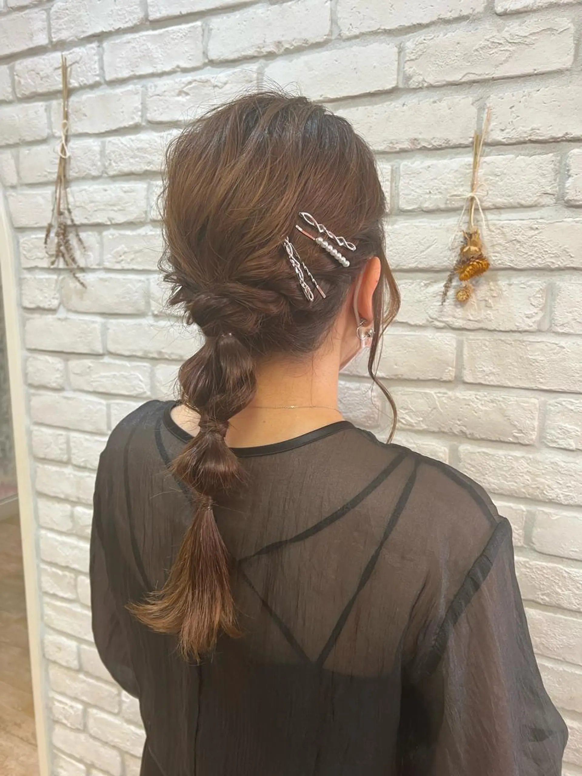 セミロング ヘアアレンジ 🎀野崎 美玖𝜗𝜚˚⋆のヘアスタイル