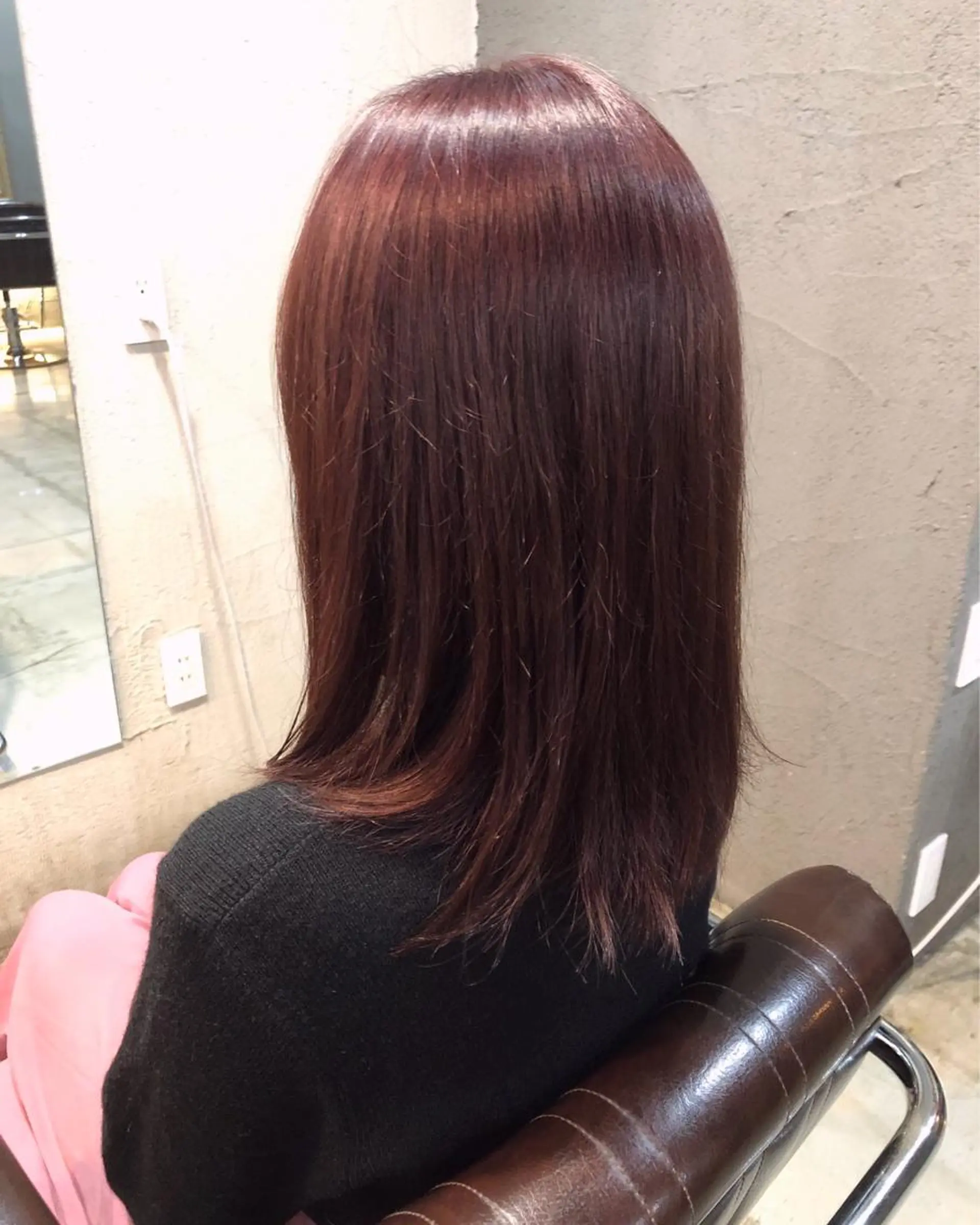 カラー レッドカラー ルビー 後藤 陽花子のヘアスタイル