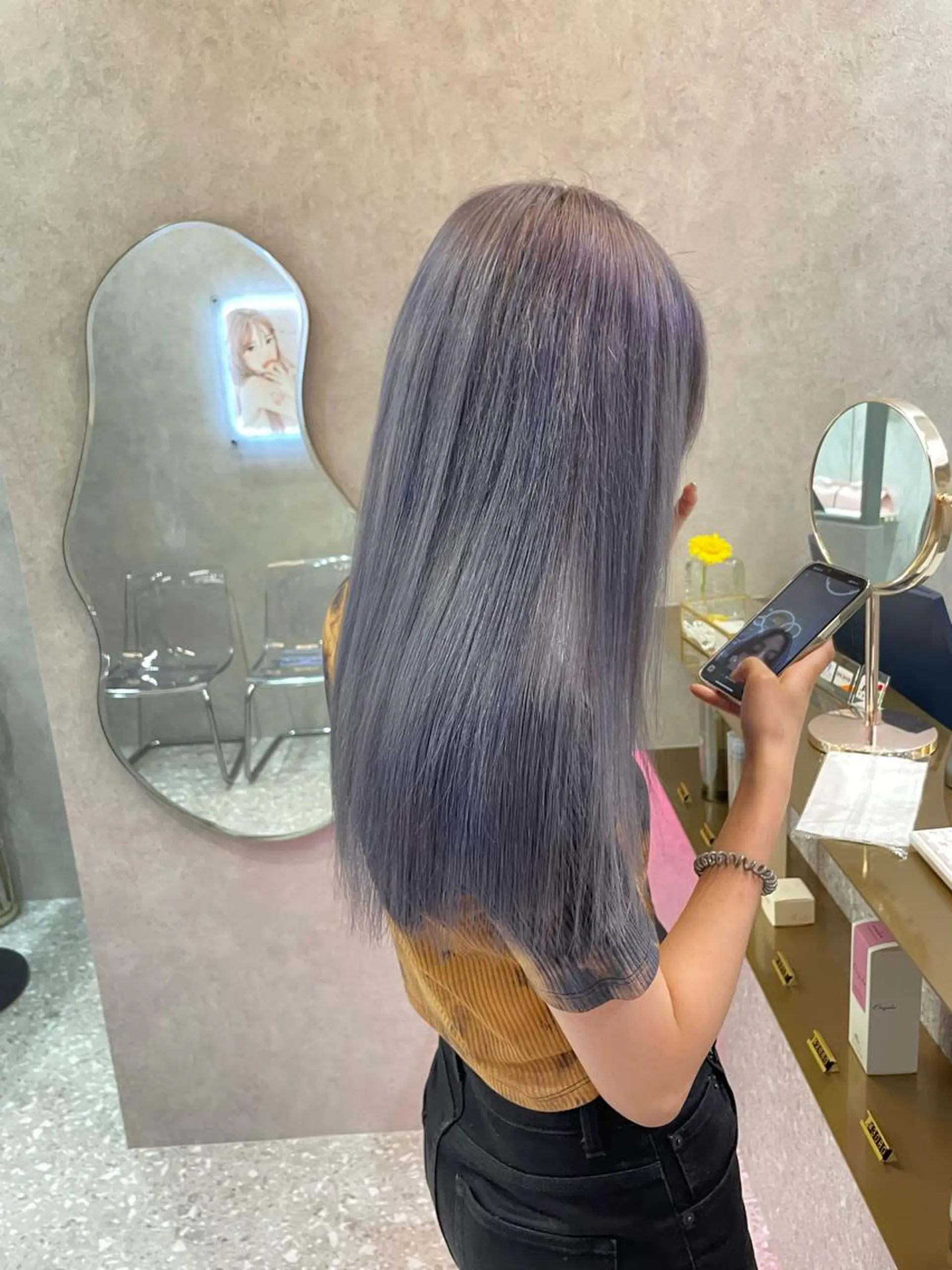 ミディアム カット ヘアカラー トリートメント Lond  lea 🦋ayana🦋のヘアスタイル